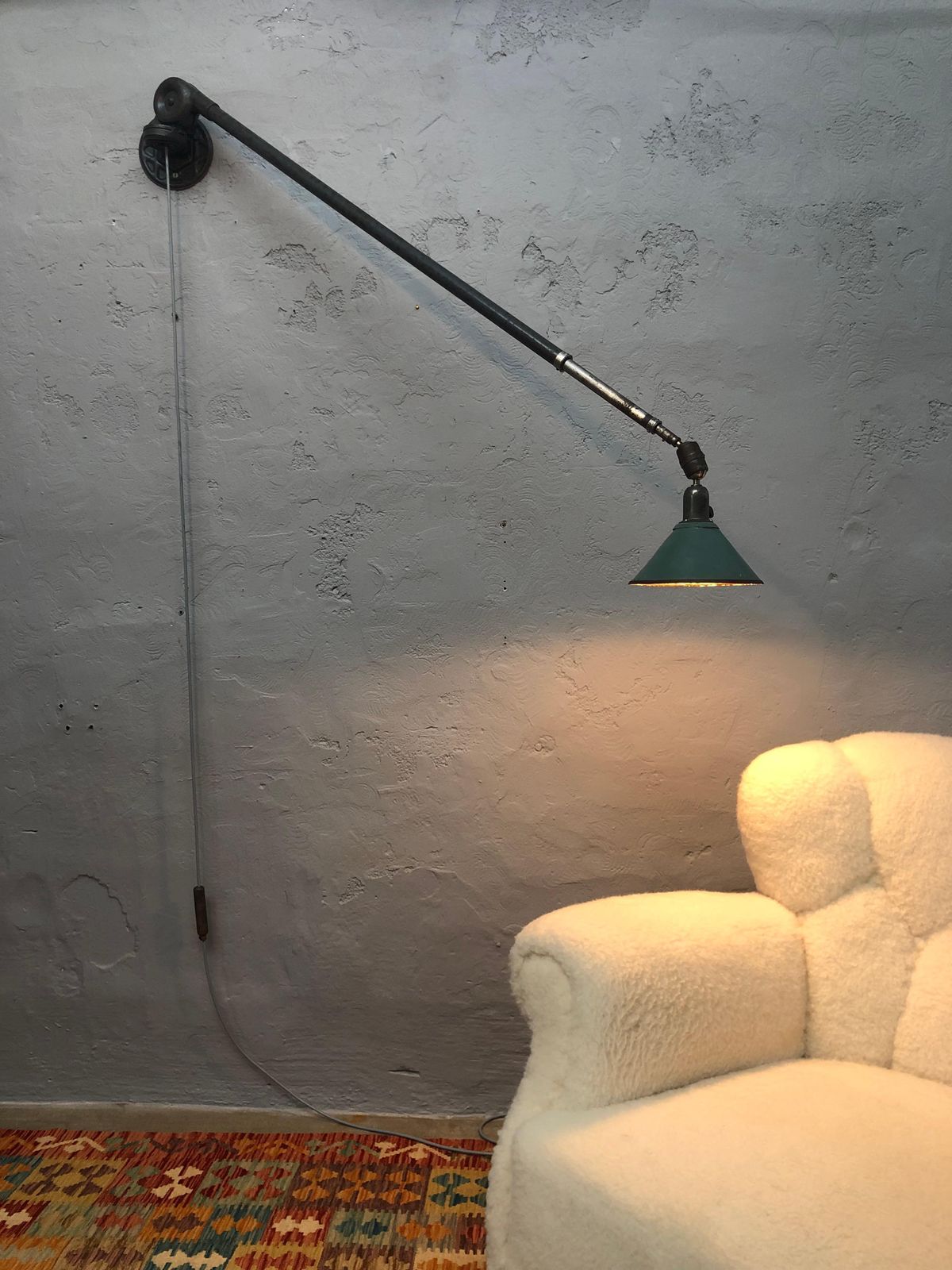924.0 Rare Series 1 Antique Triplex Industrial Lamp By Johan Petter Johansson For Asea photo