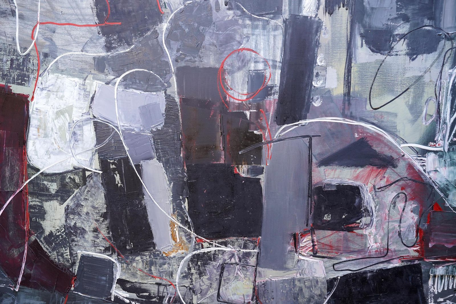 Robert Sadlersouvenir 1958   British Fifties Abstract Art Oil Painting Suffolk Artist1958 photo for sale