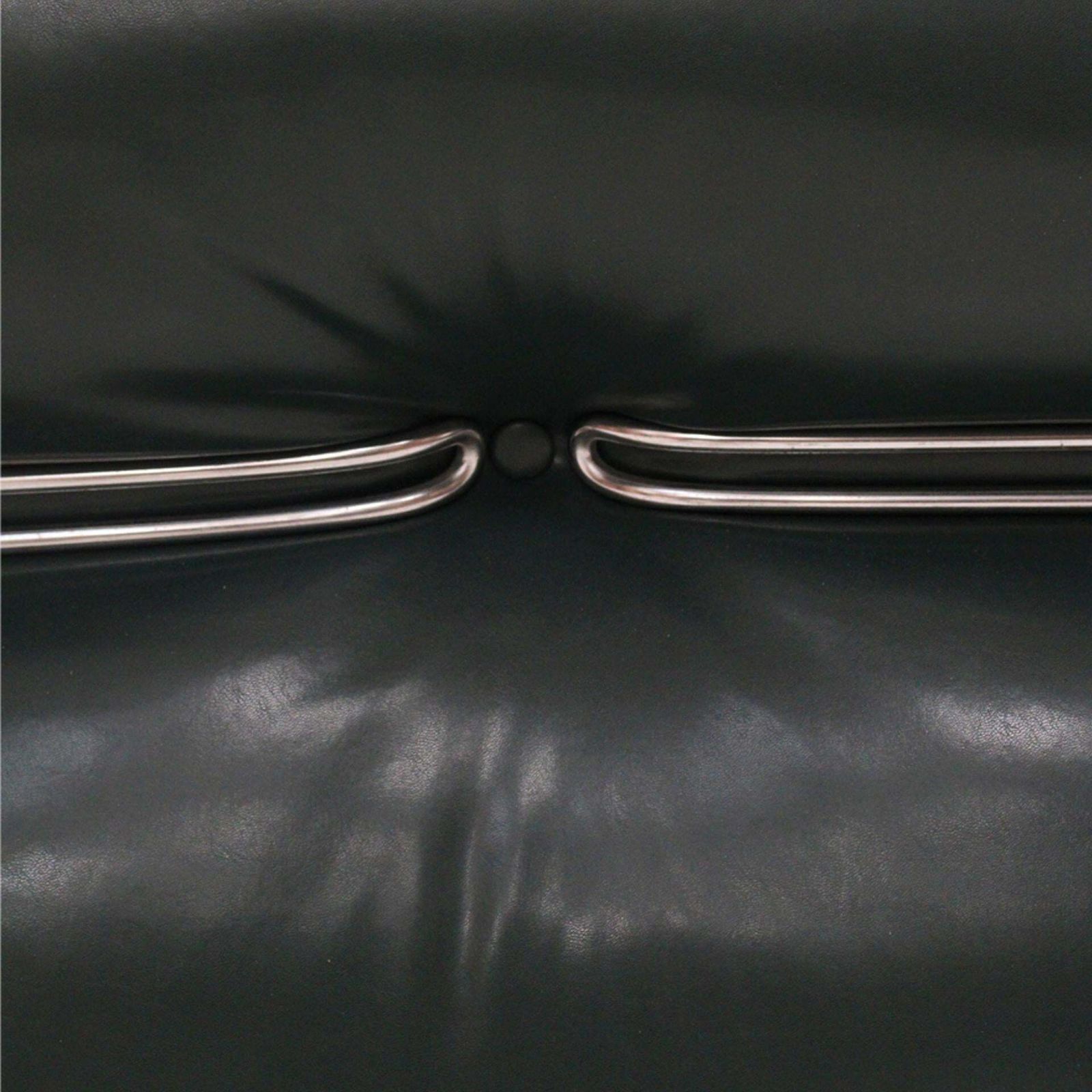photo for sale Soriana Sofa By Tobia Scarpa For Cassina, Italy 1960s, Green Leather And Steel