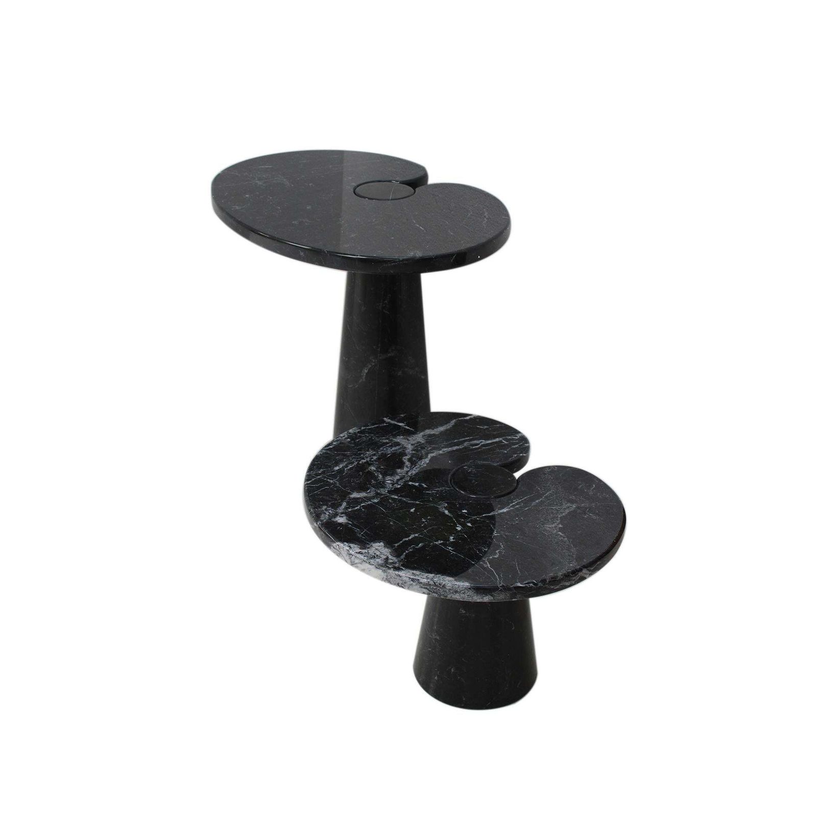 Angelo Mangiarotti For Skipper Pair Of Eros Marble Side Tables Italy 1970s photo 6991.0