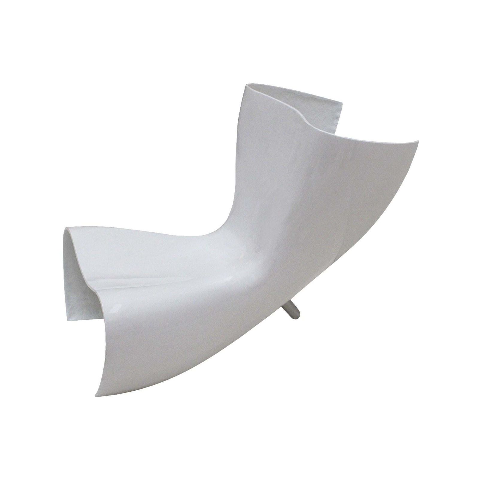 Modern White Felt Chair Designed By Marc Newson, Italy 90s photo vinterior