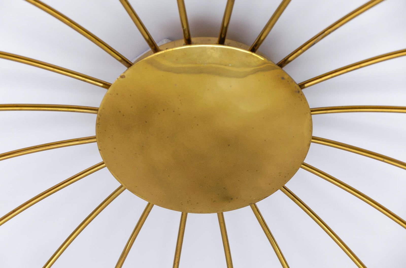 Large Mid Century Modern 20 Arm Brass Sputnik Lamp, Germany, 1950s photo vintage