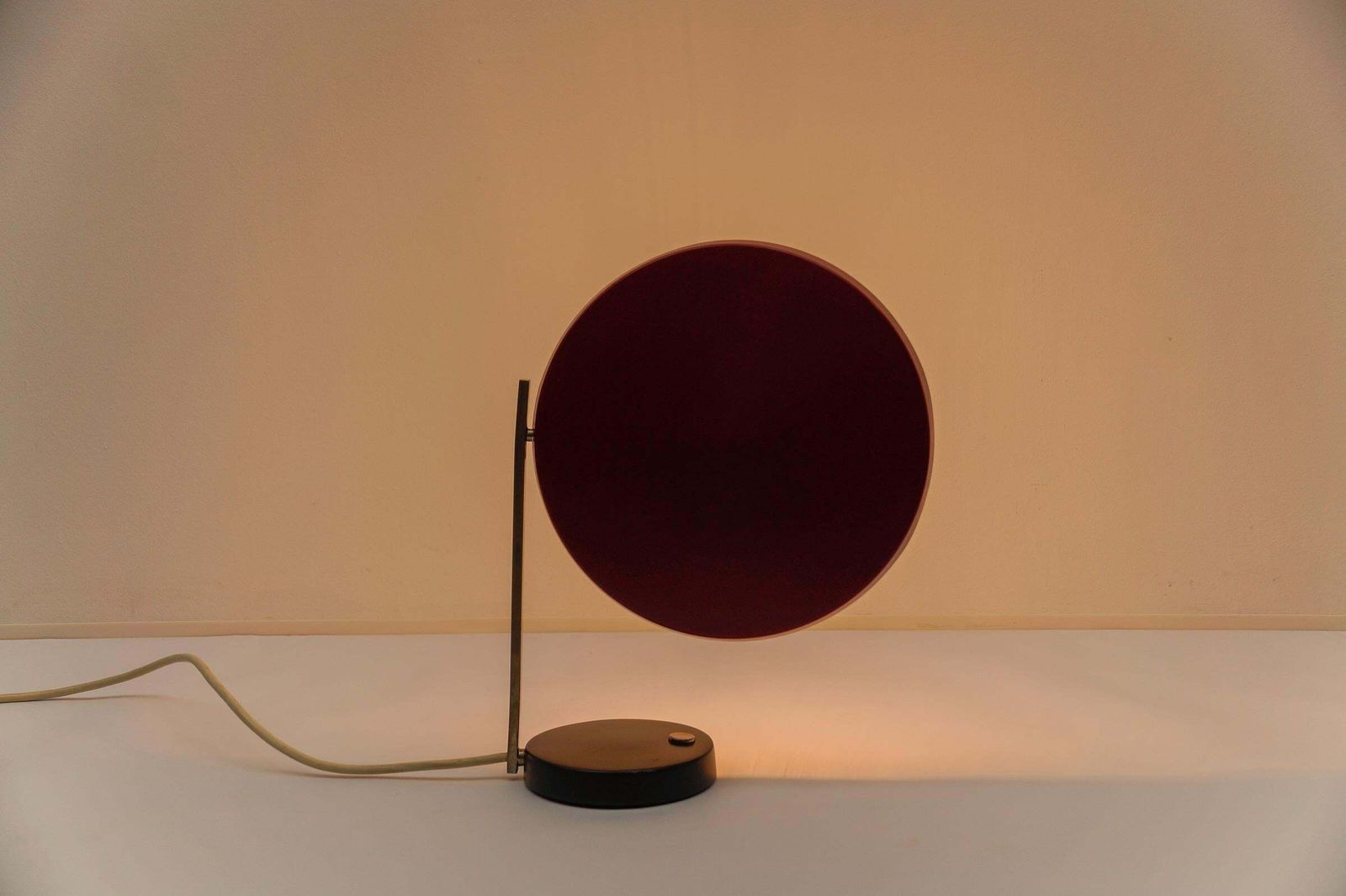 Rare Original Hillebrand Table Lamp Model Oslo From 1962, Design Heinz Pfaender photo vintage