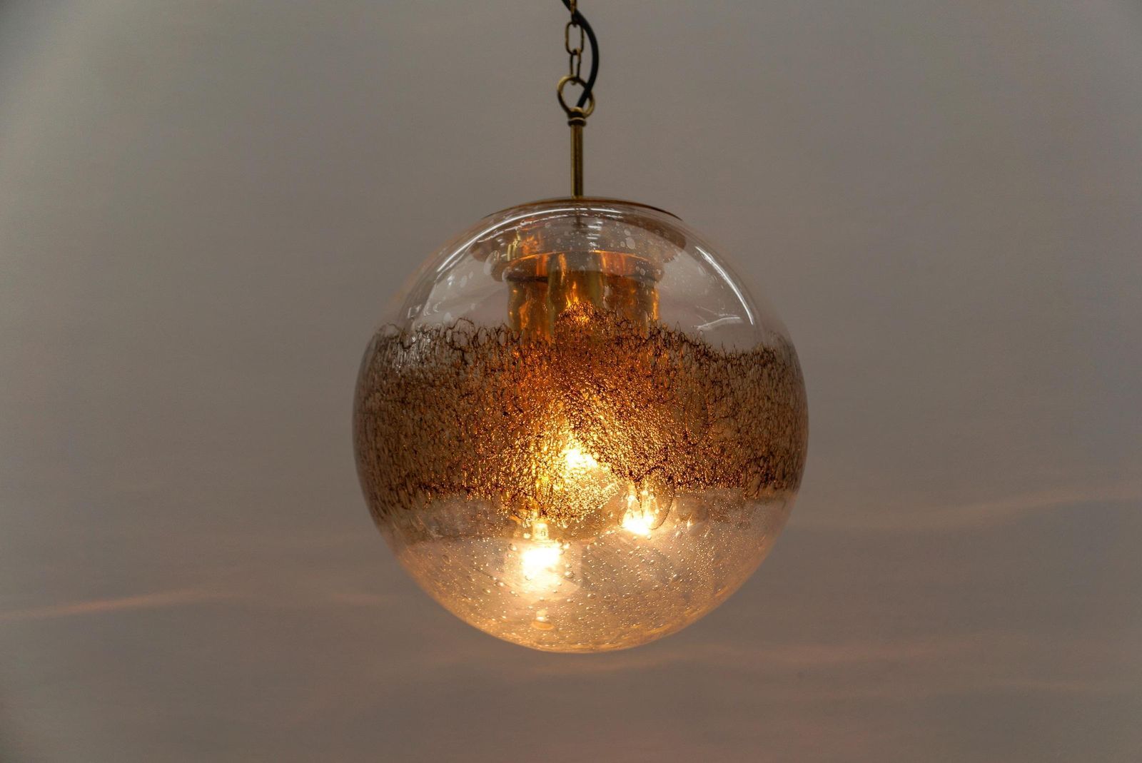 Lighting Lovely Murano Glass Ball Pendant Lamp   1960s Germany photo