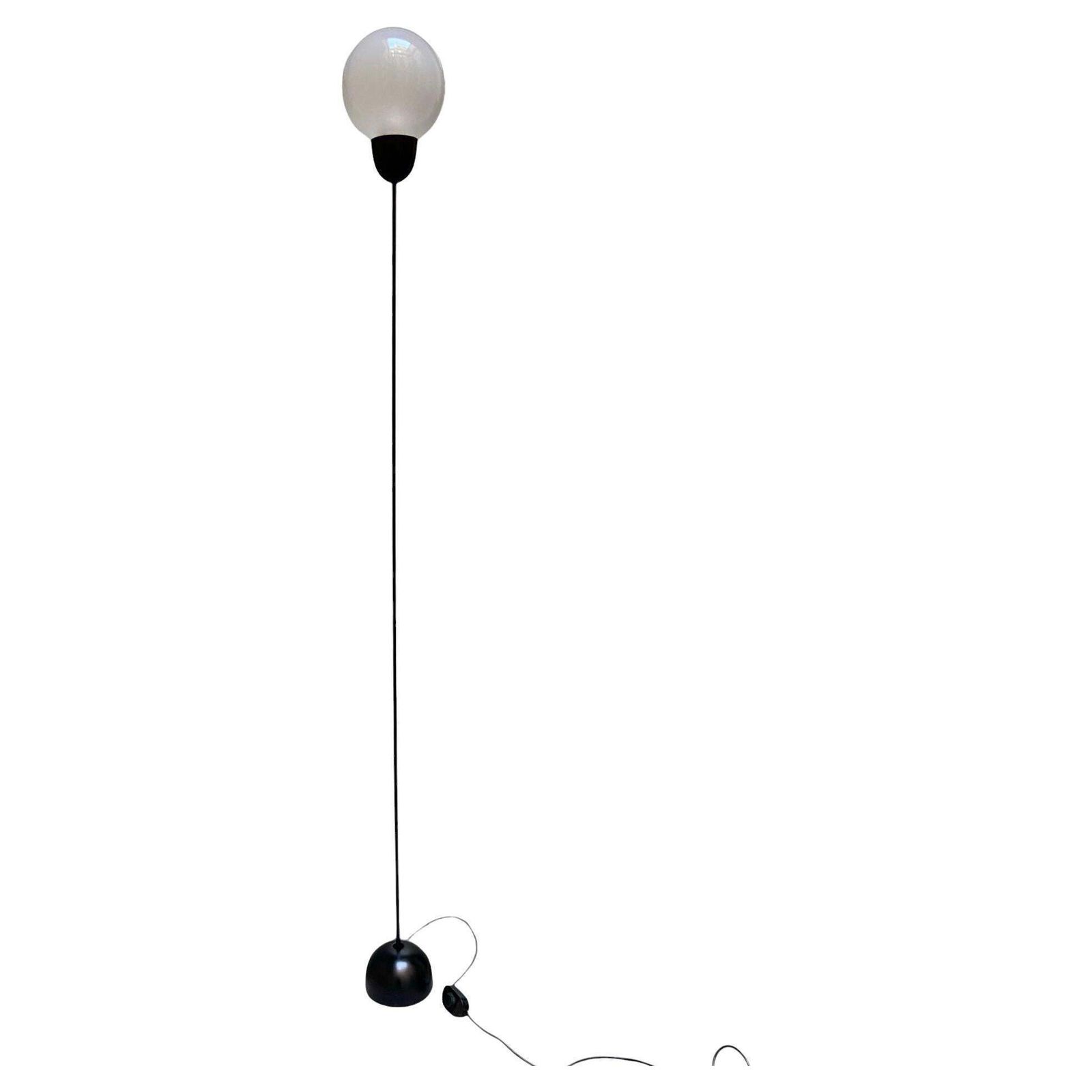 Black Metal Street Lamp Floor Lamp, Italy 1970s