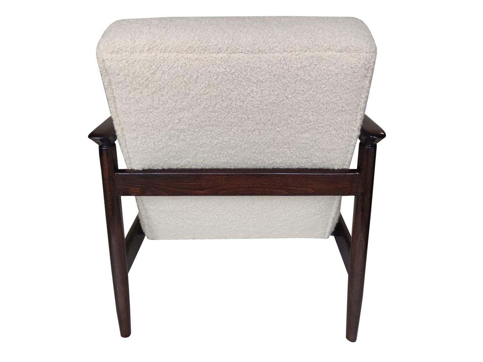 Mid Century White Boucle Armchair, Gfm 142, Edmund Homa, Europe, 1960s photo Furniture