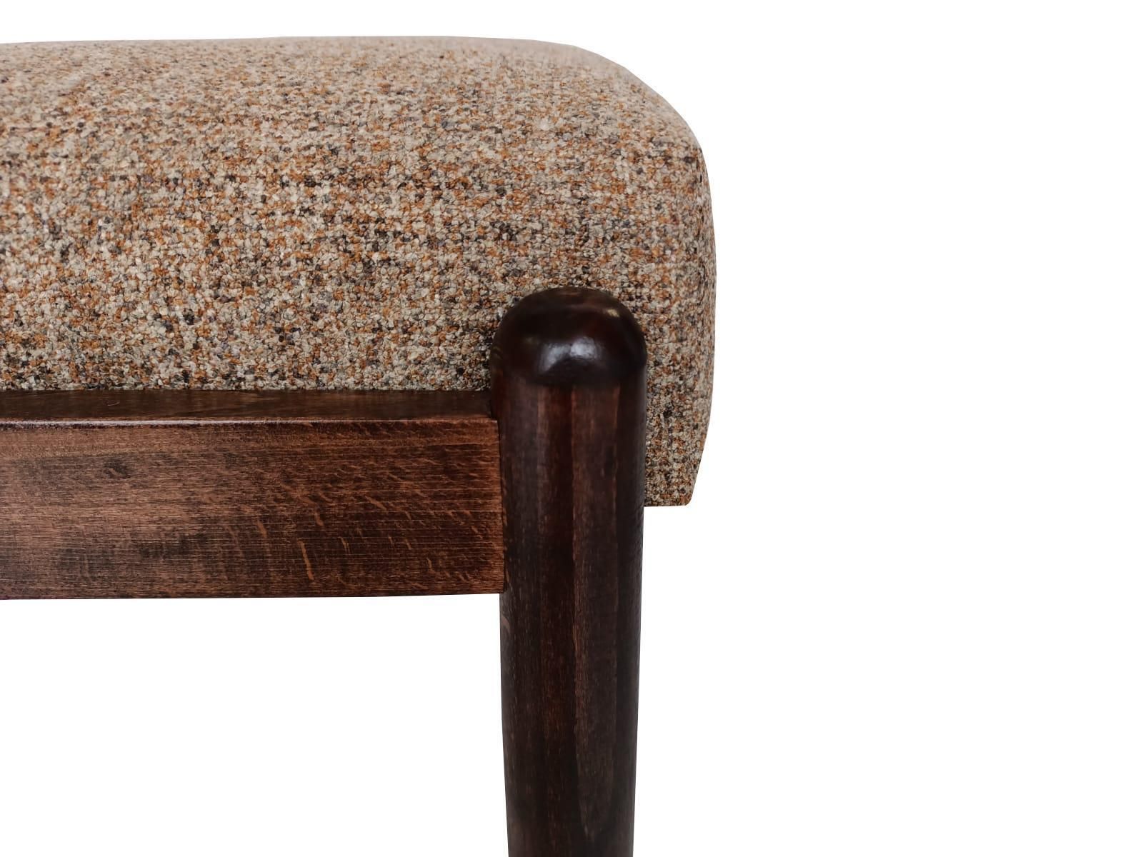 Mid Century Vintage Beige Melange Stool, Edmund Homa, Europe, 1960s photo vinterior