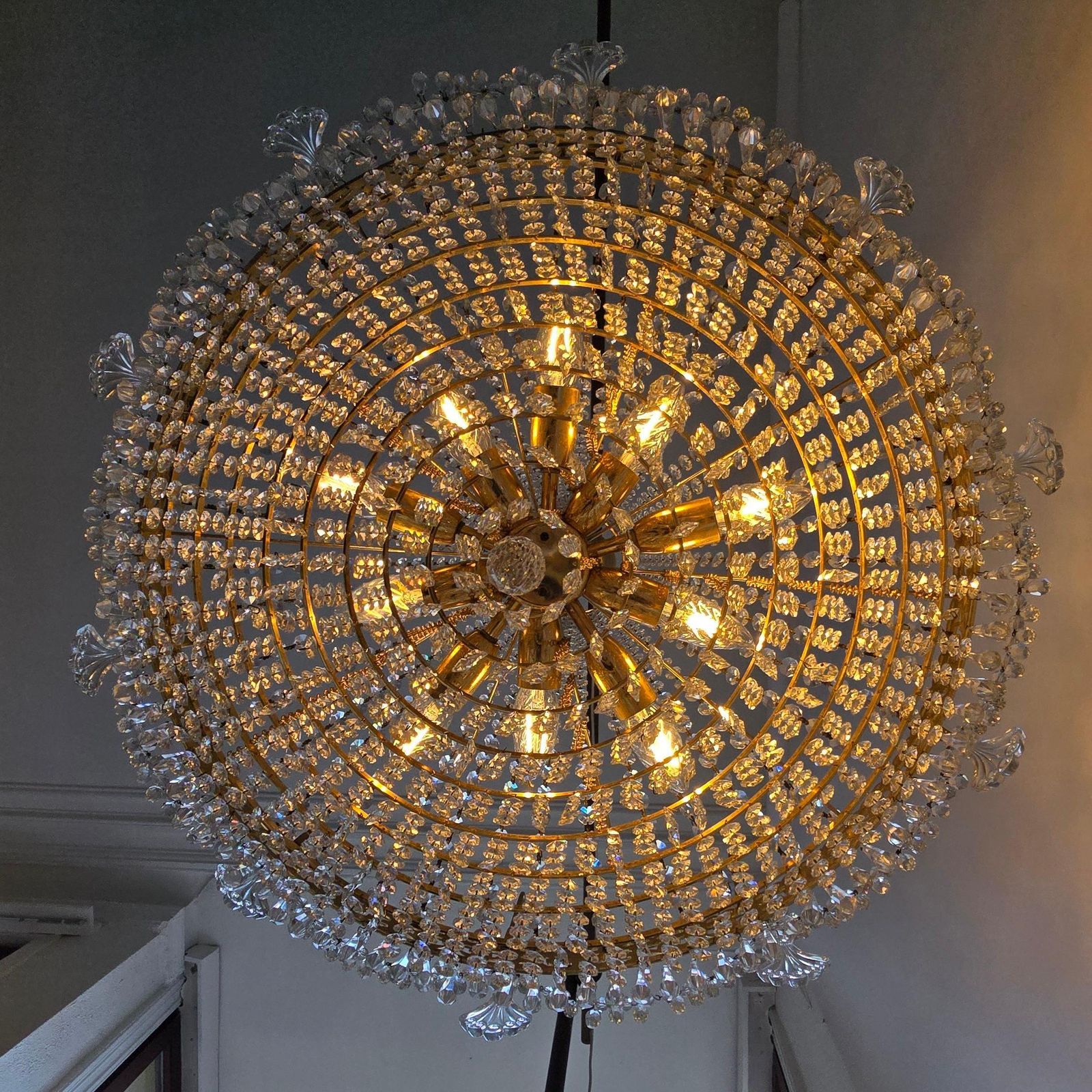 Magnificent Antique Empire Style Crystal Chandelier, France, Circa 1900–1920 photo vinterior