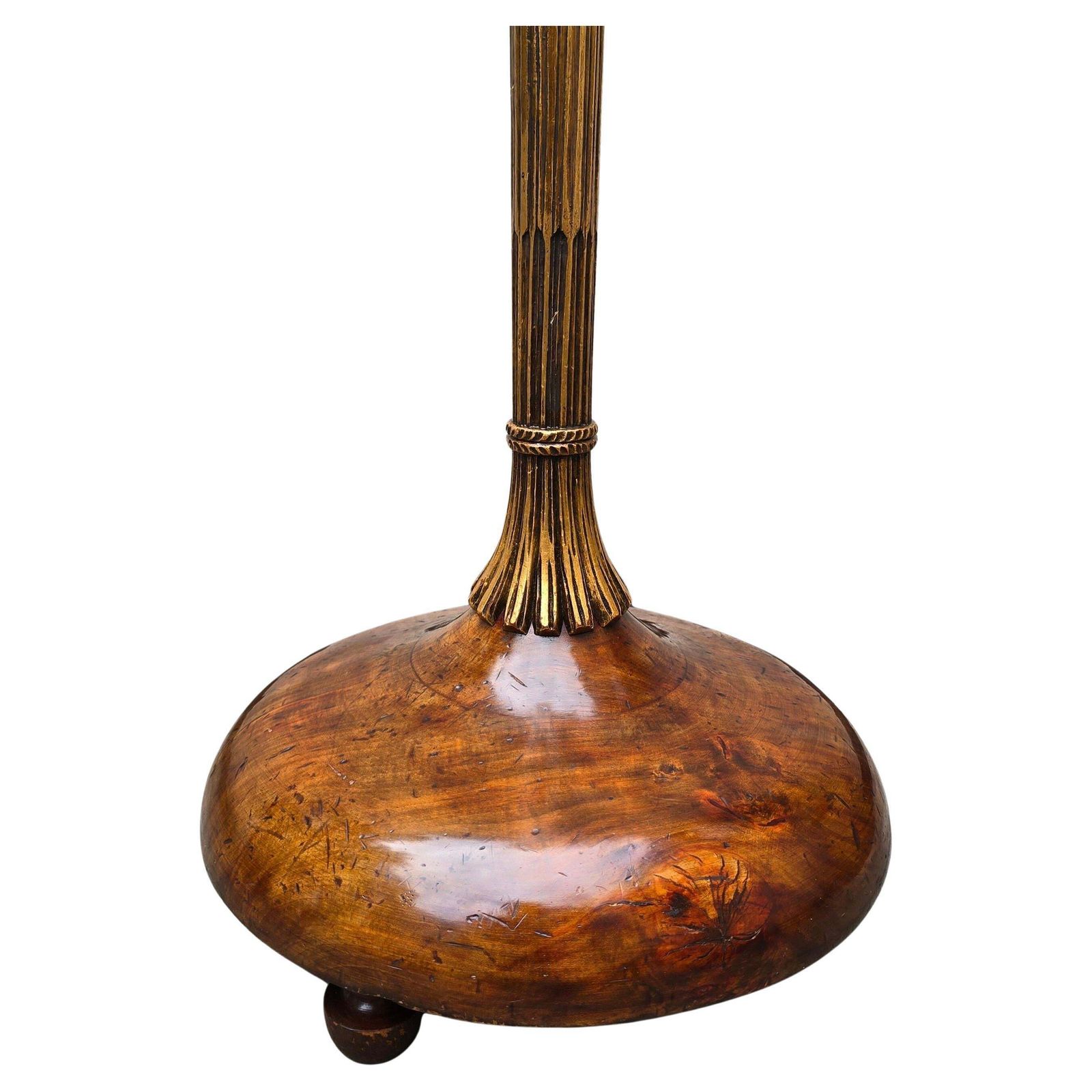 Lighting Gilded Wood Floor Lamp By Alfred Chambon, 1930s photo