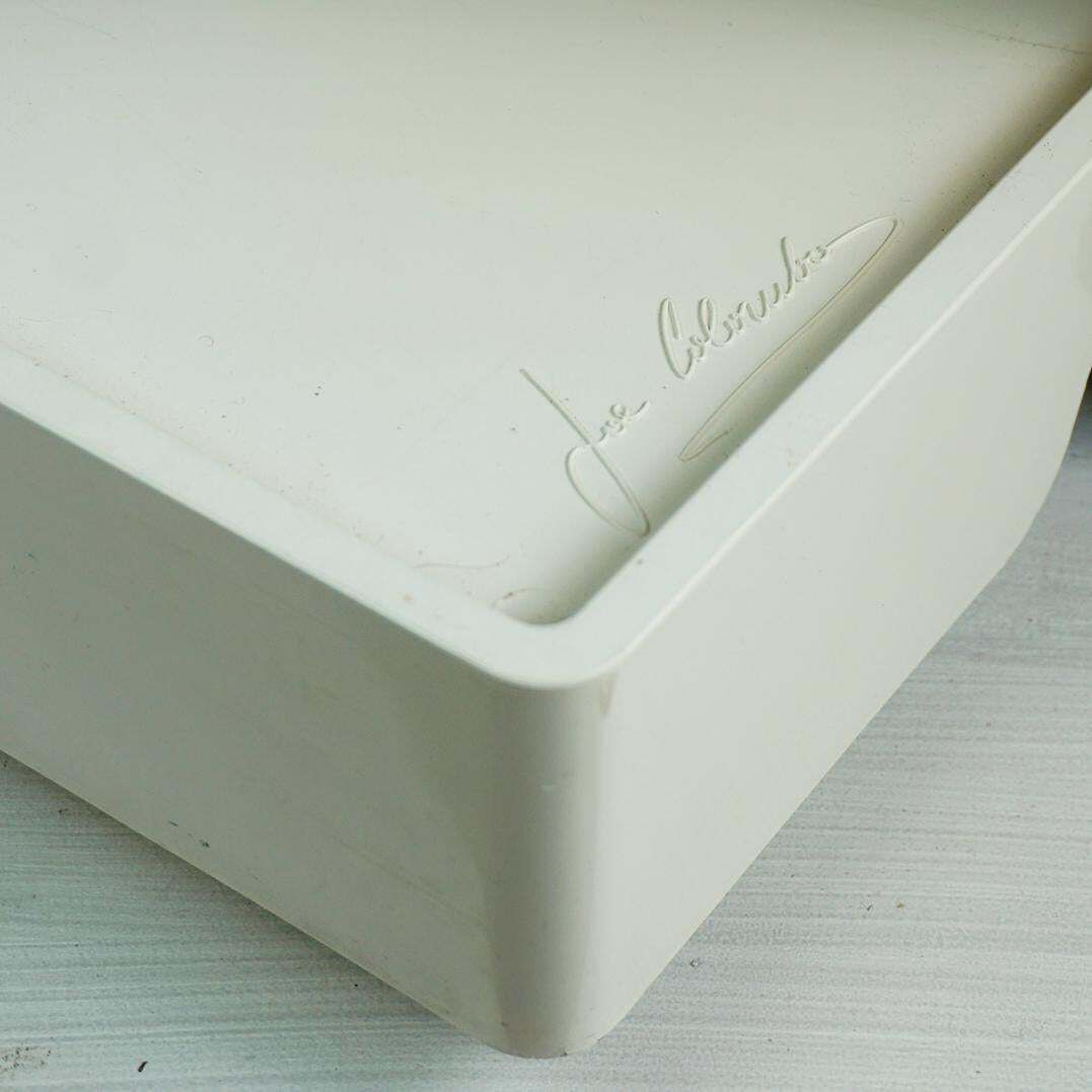 Furniture Cremewhite Boby Trolley By Joe Colombo For Bieffeplast, Italy, 1970s photo