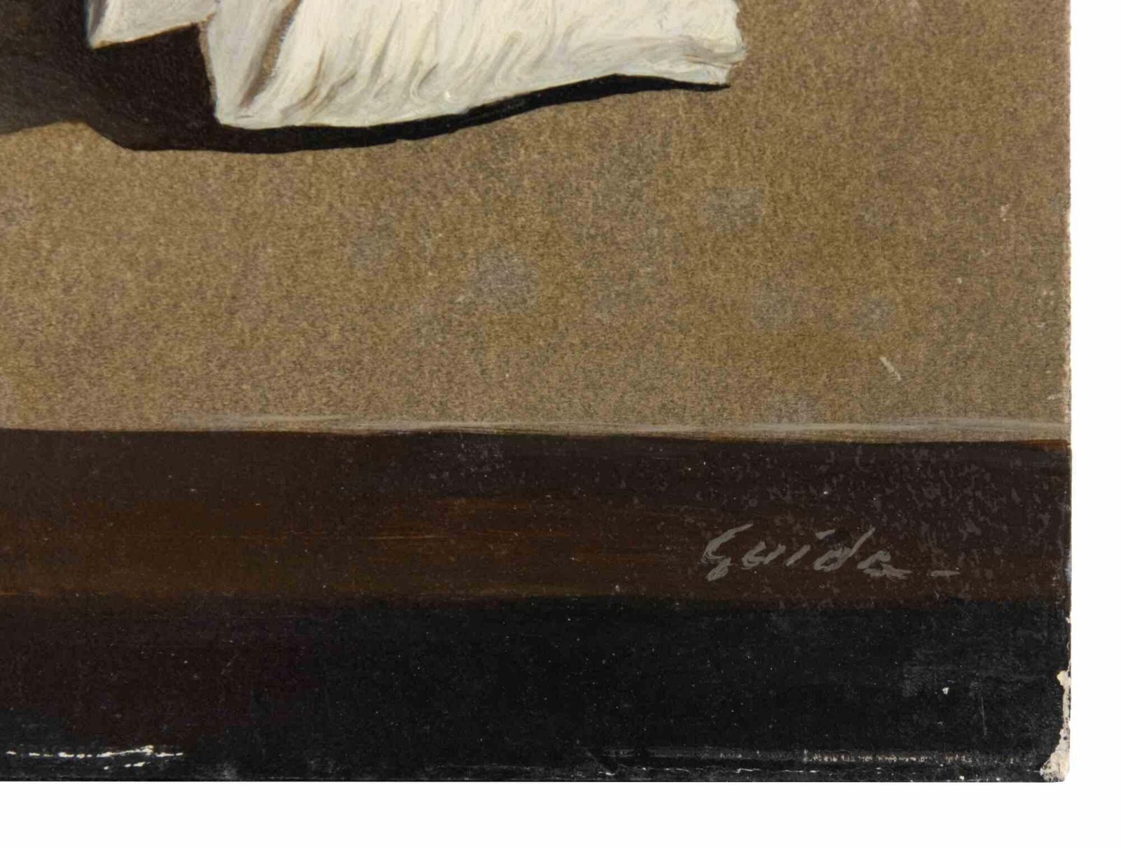 Gino Guidatable With Shells   Paint By Gino Guida   1980s1980s photo for sale