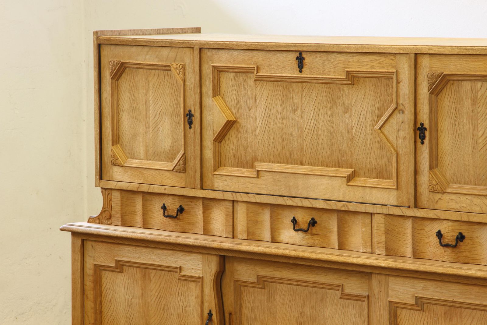 Vintage 1960s Oak Cabinet   Cupboard Style Of Danish Design Henning Kjærnulf photo Furniture