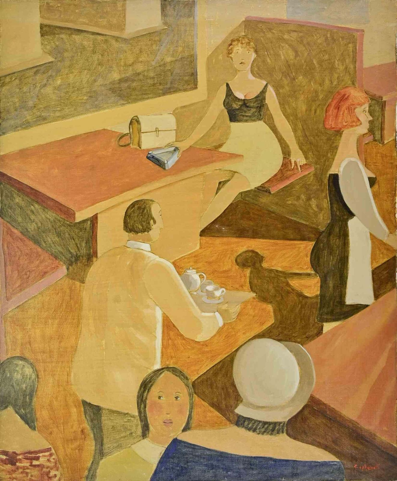 Alberto Galleratiin The Pastry Shop   Paint By Alberto Gallerati   1970s1970s