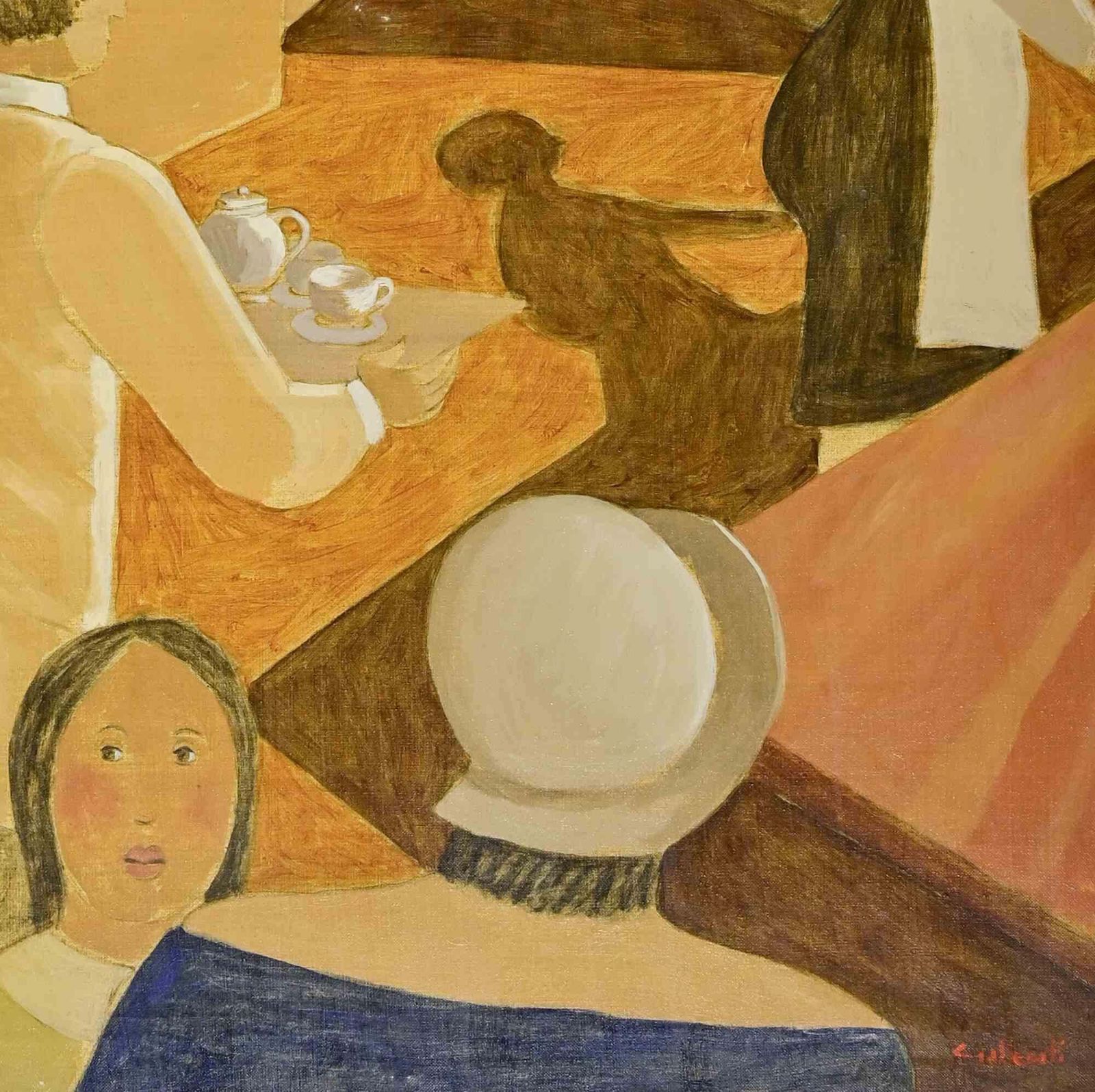 Alberto Galleratiin The Pastry Shop   Paint By Alberto Gallerati   1970s1970s photo furniture