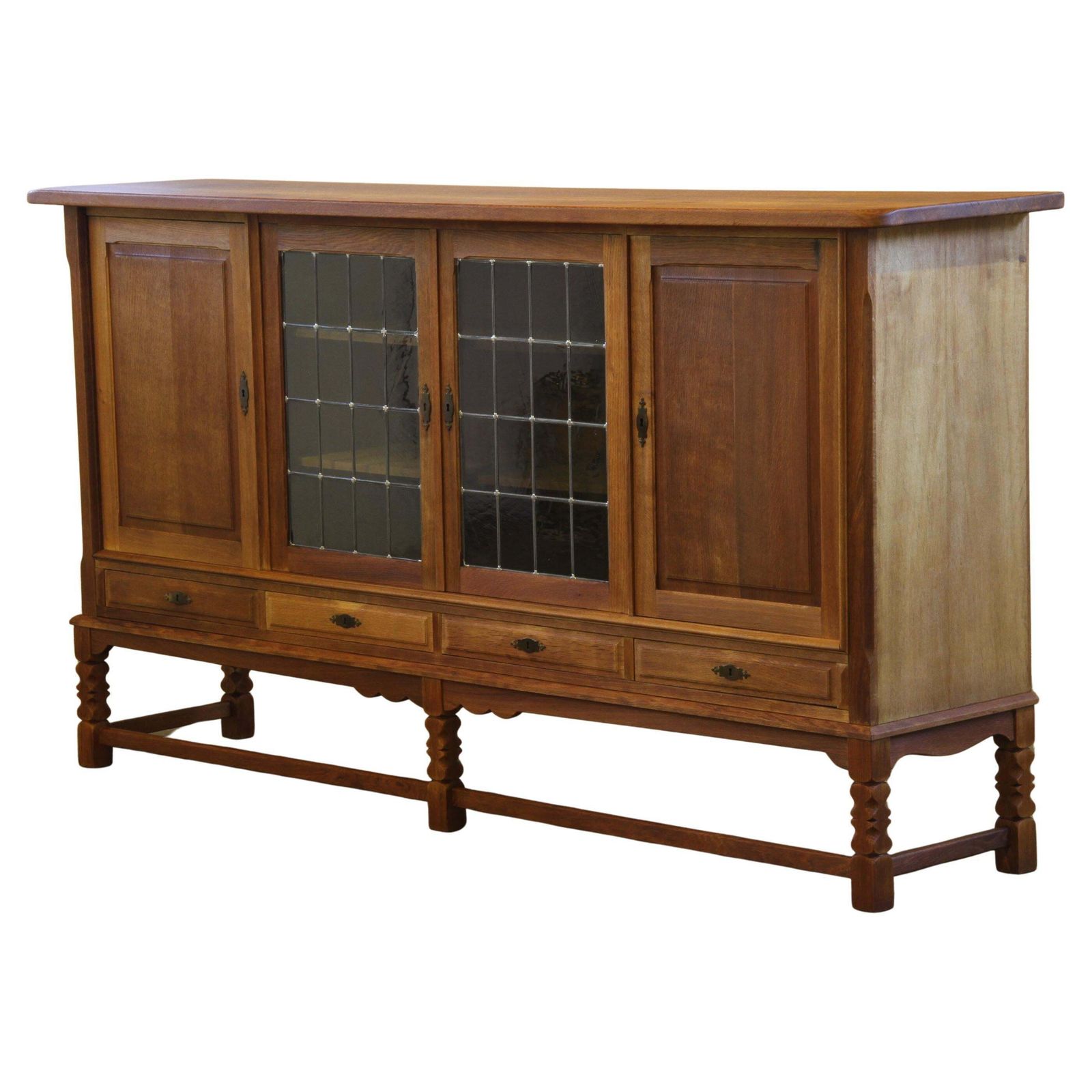 Vintage Danish 1960s Modern Oak Cabinet In The Style Of Henning Kjærnulf