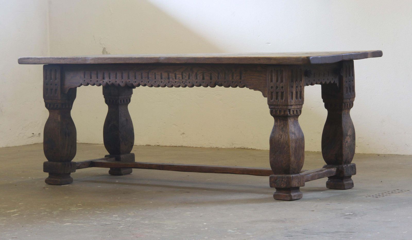 Large 17th Century Jacobean Style Baroque Farmhouse Refectory Table – Early 1900 photo furniture