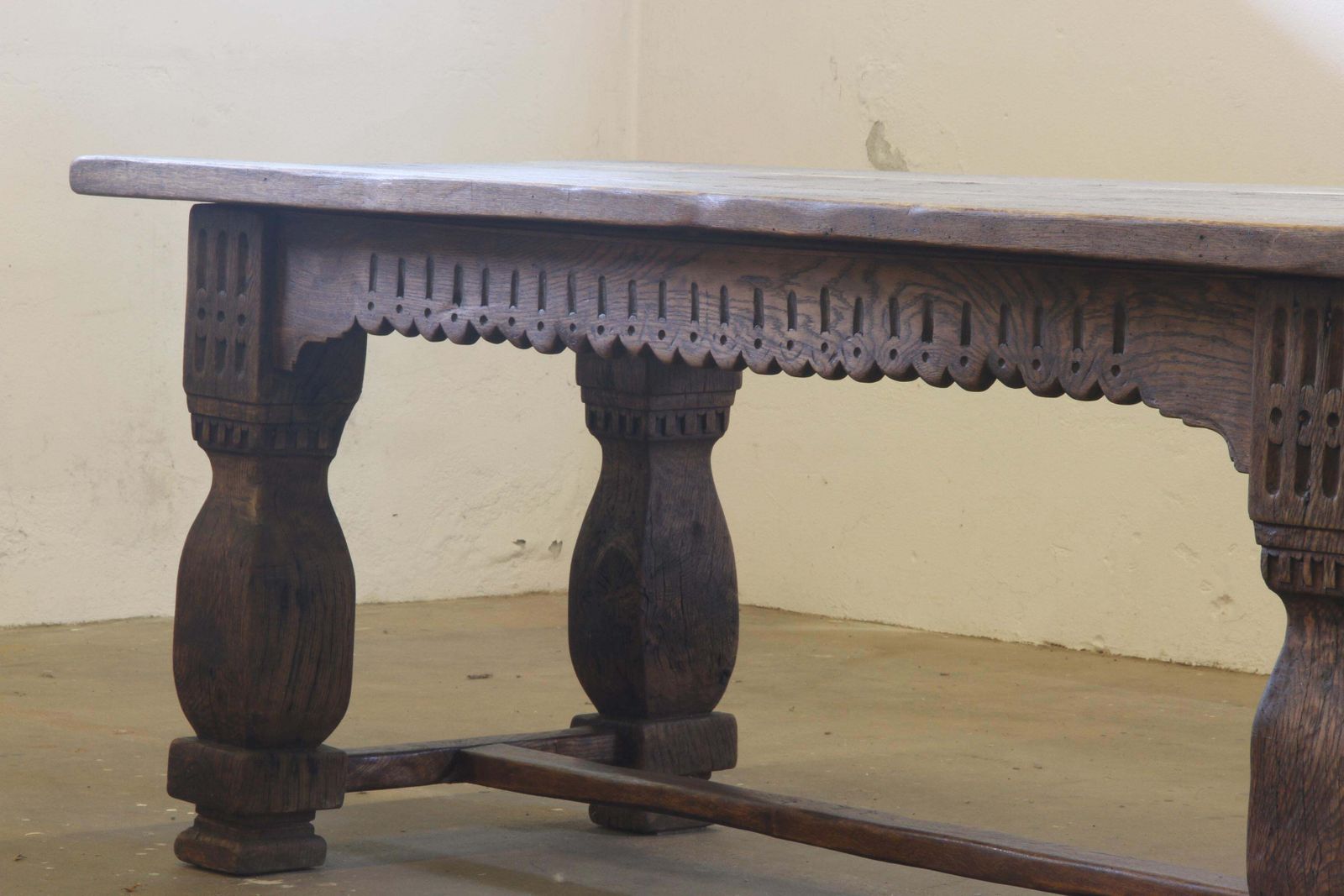 Large 17th Century Jacobean Style Baroque Farmhouse Refectory Table – Early 1900 photo Furniture
