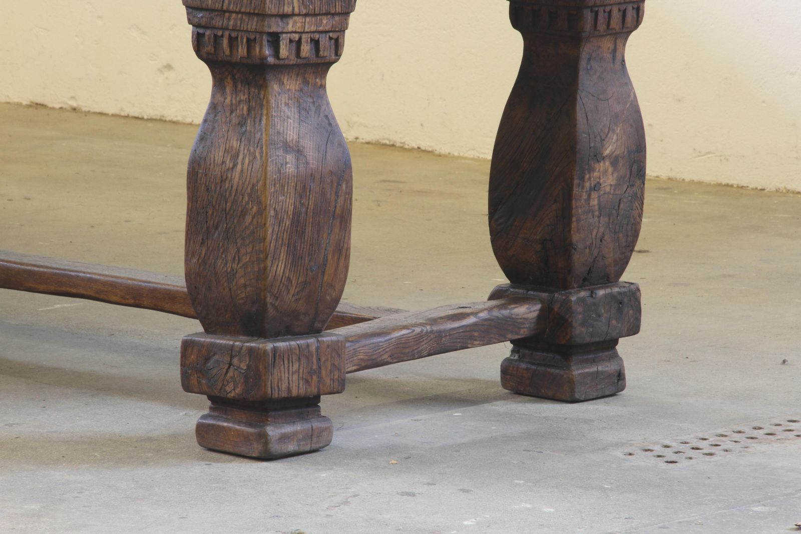 Large 17th Century Jacobean Style Baroque Farmhouse Refectory Table – Early 1900 photo 3787.0