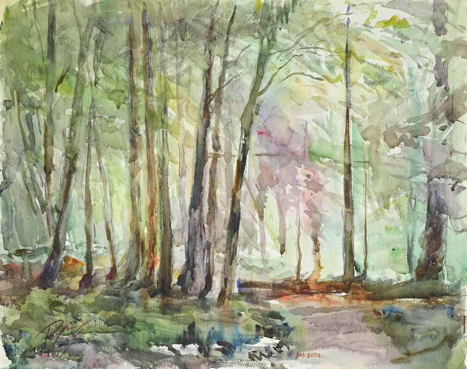 Carlo Ravagnanin The Wood   Drawing By Carlo Ravagnan   19681968