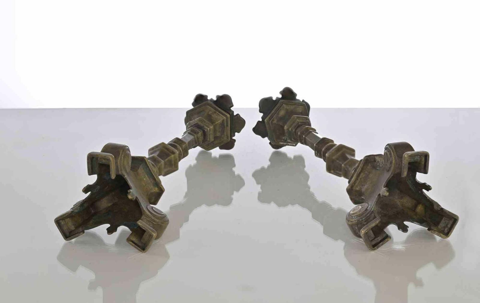 Pair Of Ancient Candelabra, Italy, 19th Century photo furniture