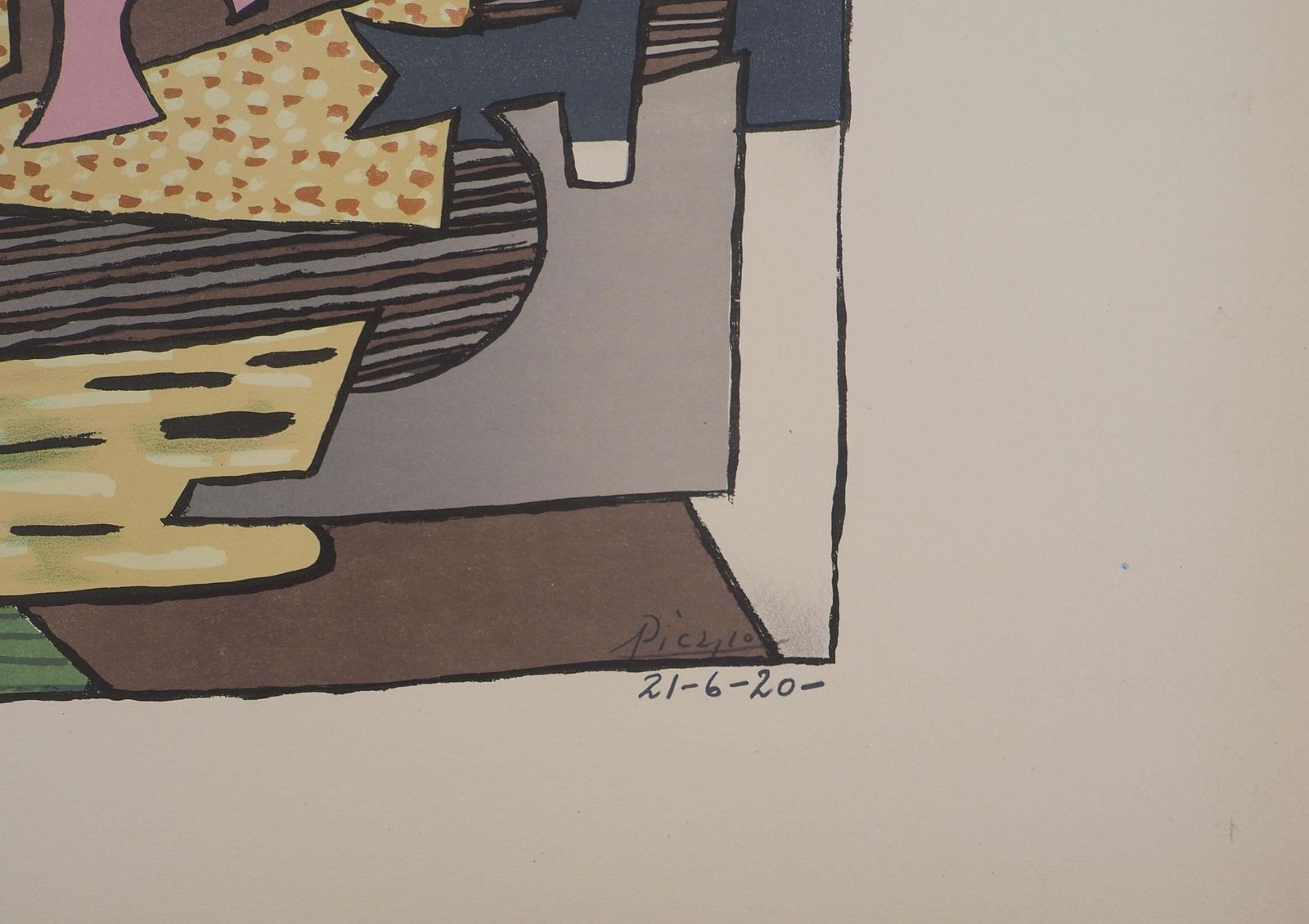 (After) Pablo Picassocubist Still Life   Lithograph And Stencil, Signed1946 photo furniture