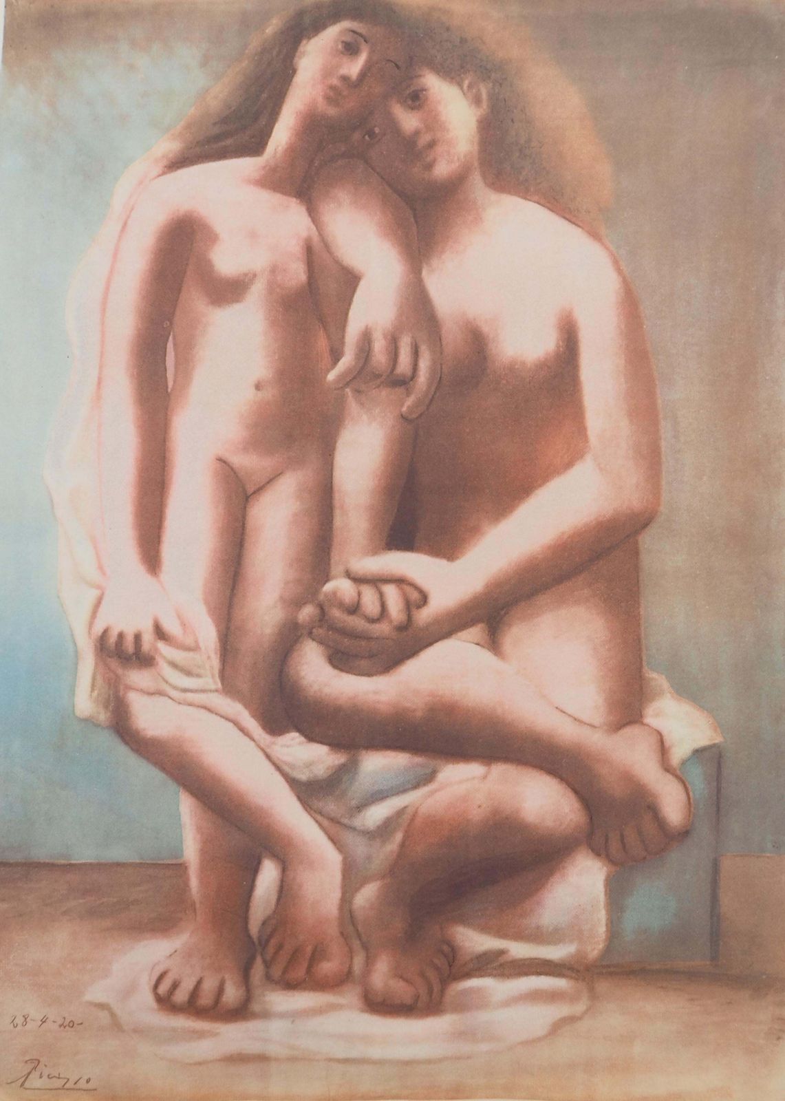 (After) Pablo Picassotwo Nudes   Lithograph And Stencil, Signed1946 photo for sale