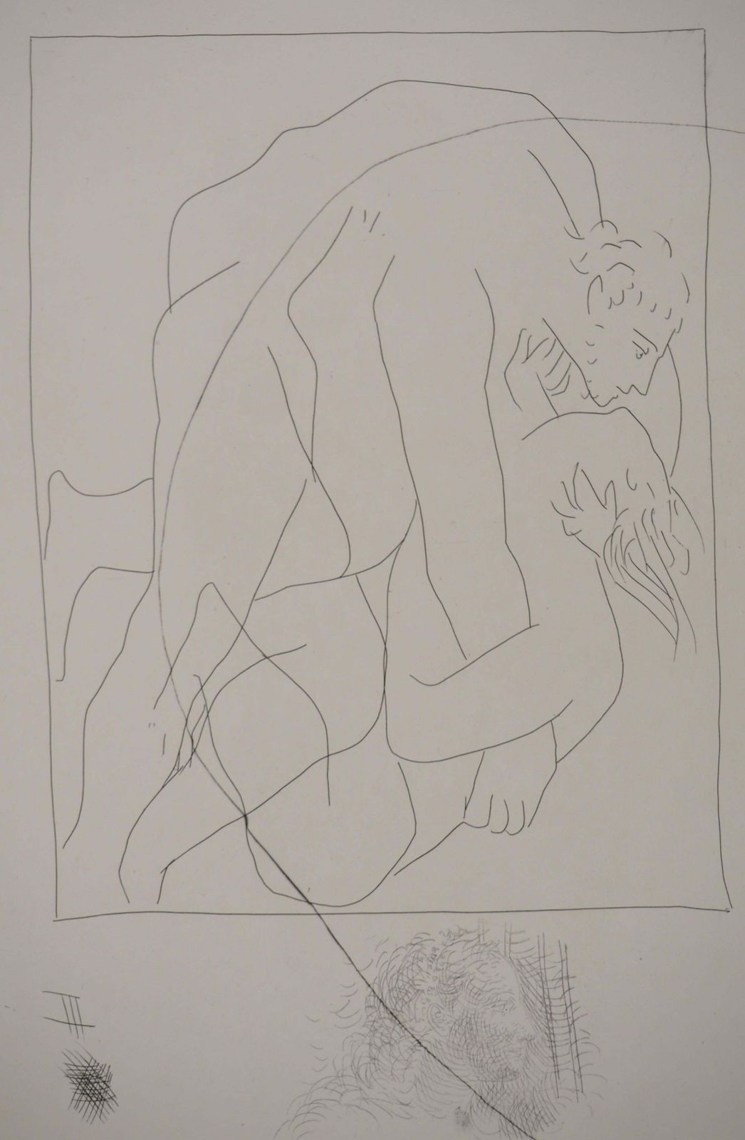 Pablo Picassométarmorphoses D'ovide, Wrestling Scene   Original Etching (Baer #154)1936 photo for sale