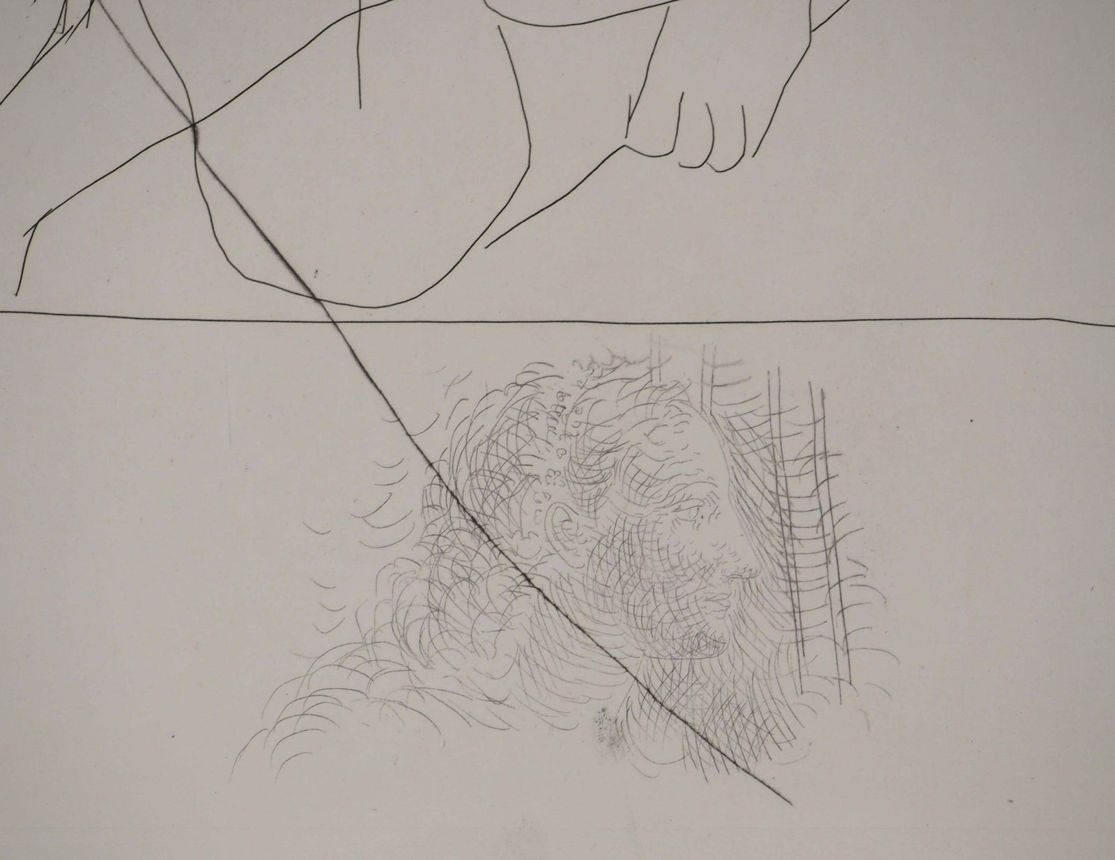 Pablo Picassométarmorphoses D'ovide, Wrestling Scene   Original Etching (Baer #154)1936 photo vinterior