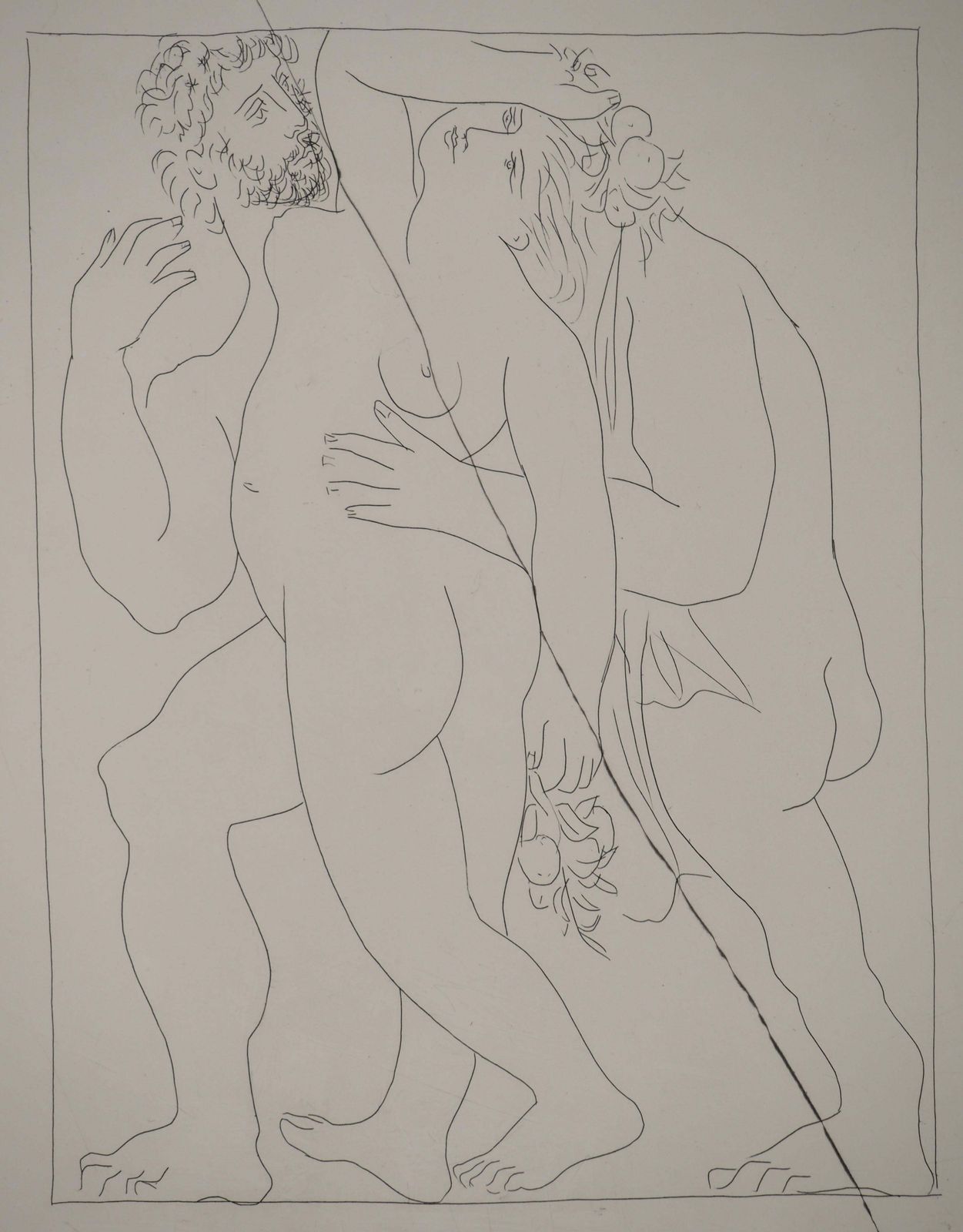 Pablo Picassométarmorphoses D'ovide, Two Standing Figures   Original Etching (Baer #170)1936 photo Art