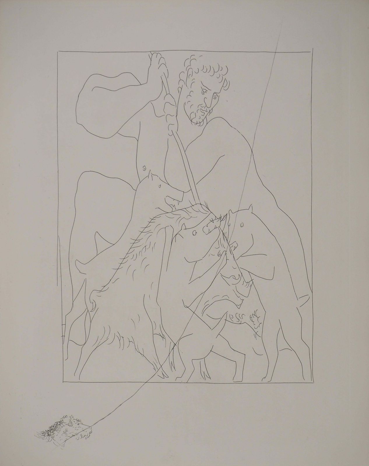 Pablo Picassométarmorphoses D'ovide, The Calydon Boar   Original Etching (Baer #158)1936
