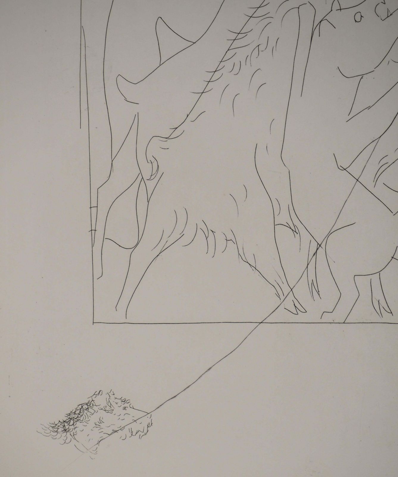Pablo Picassométarmorphoses D'ovide, The Calydon Boar   Original Etching (Baer #158)1936 photo vinterior