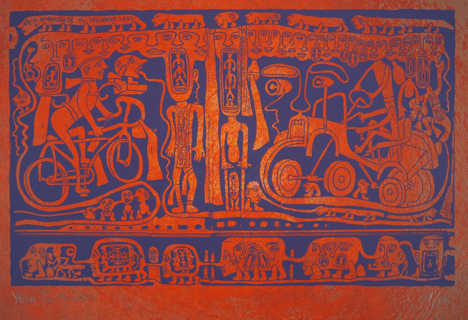 Yvon Taillandierthe Taillandier Land Ambassy   Original Handsigned Screen Print photo Art