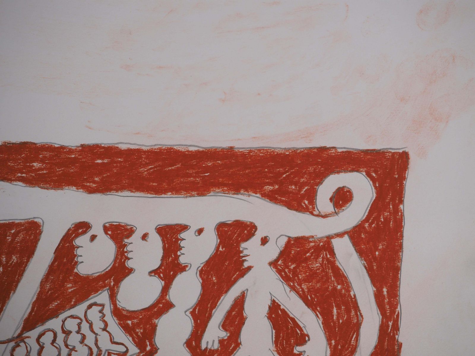 Yvon Taillandierthe Cry Of The Catitipède   Original Handsigned Drawing photo vinterior