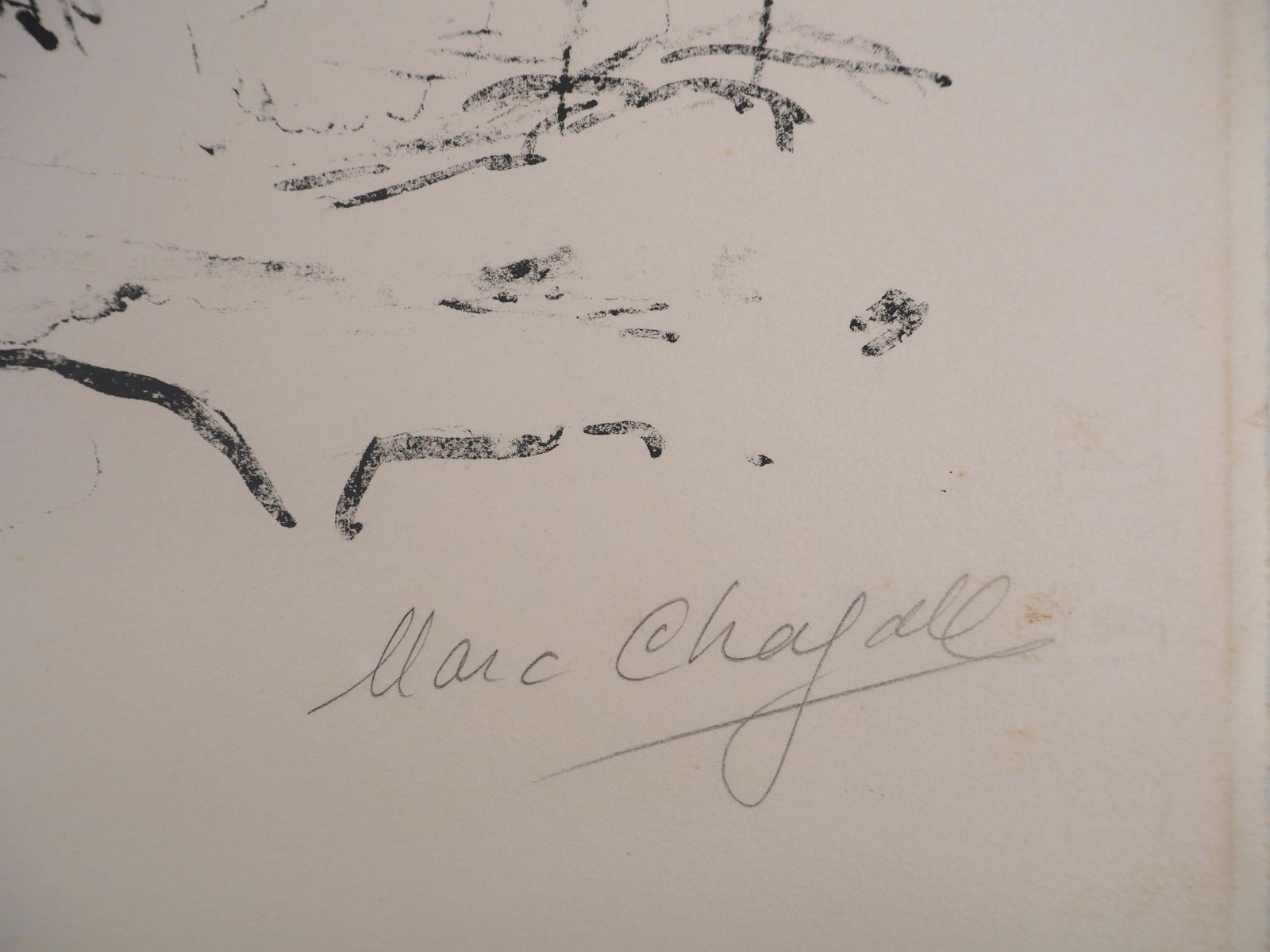 Marc Chagallgift Of Flowers & Eiffel Tower   Original Lithograph, Handsigned (Mourlot #417)1964 photo furniture