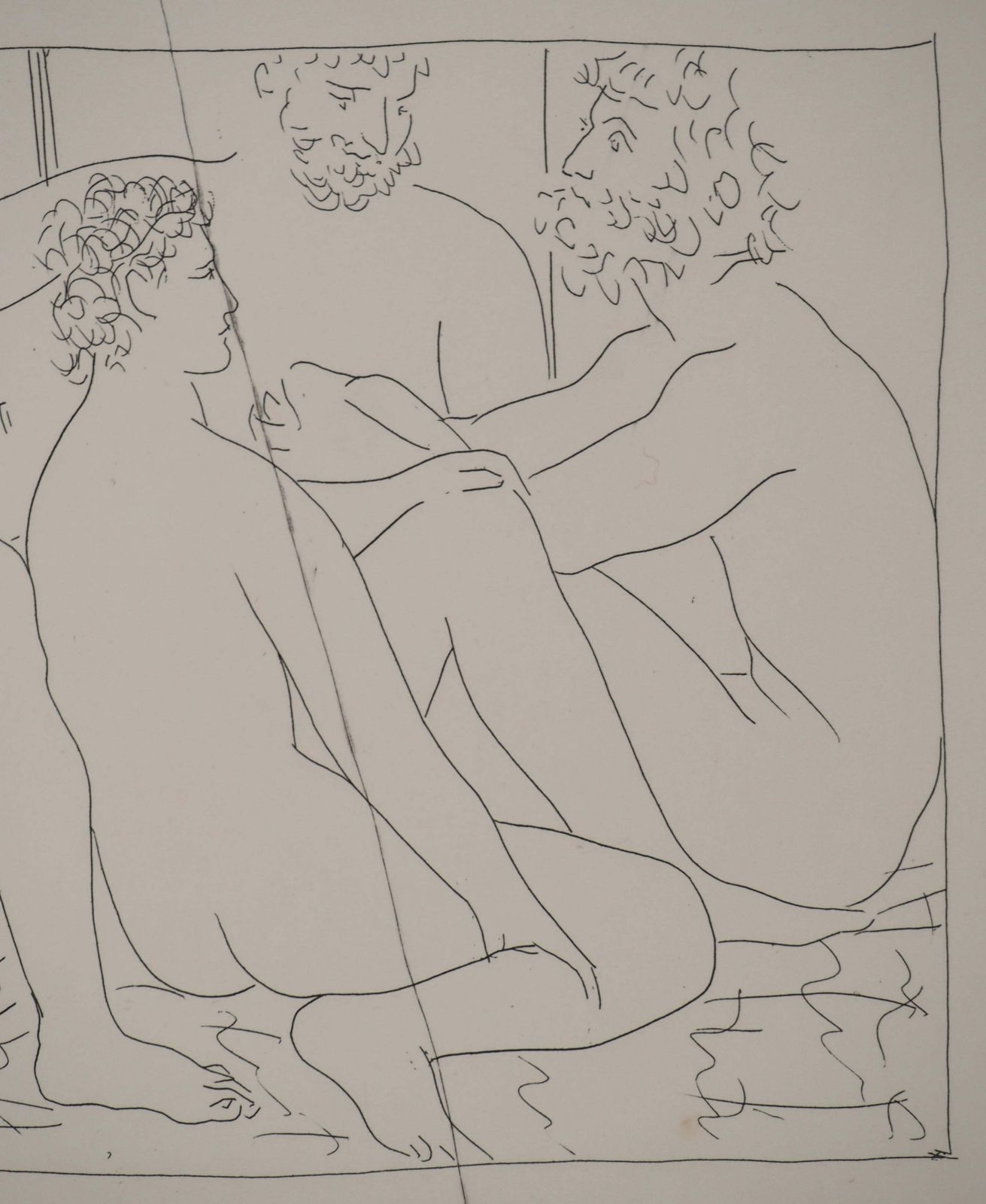Pablo Picassométarmorphoses D'ovide, Four Nude Men   Original Etching (Baer #155)1936 photo vinterior