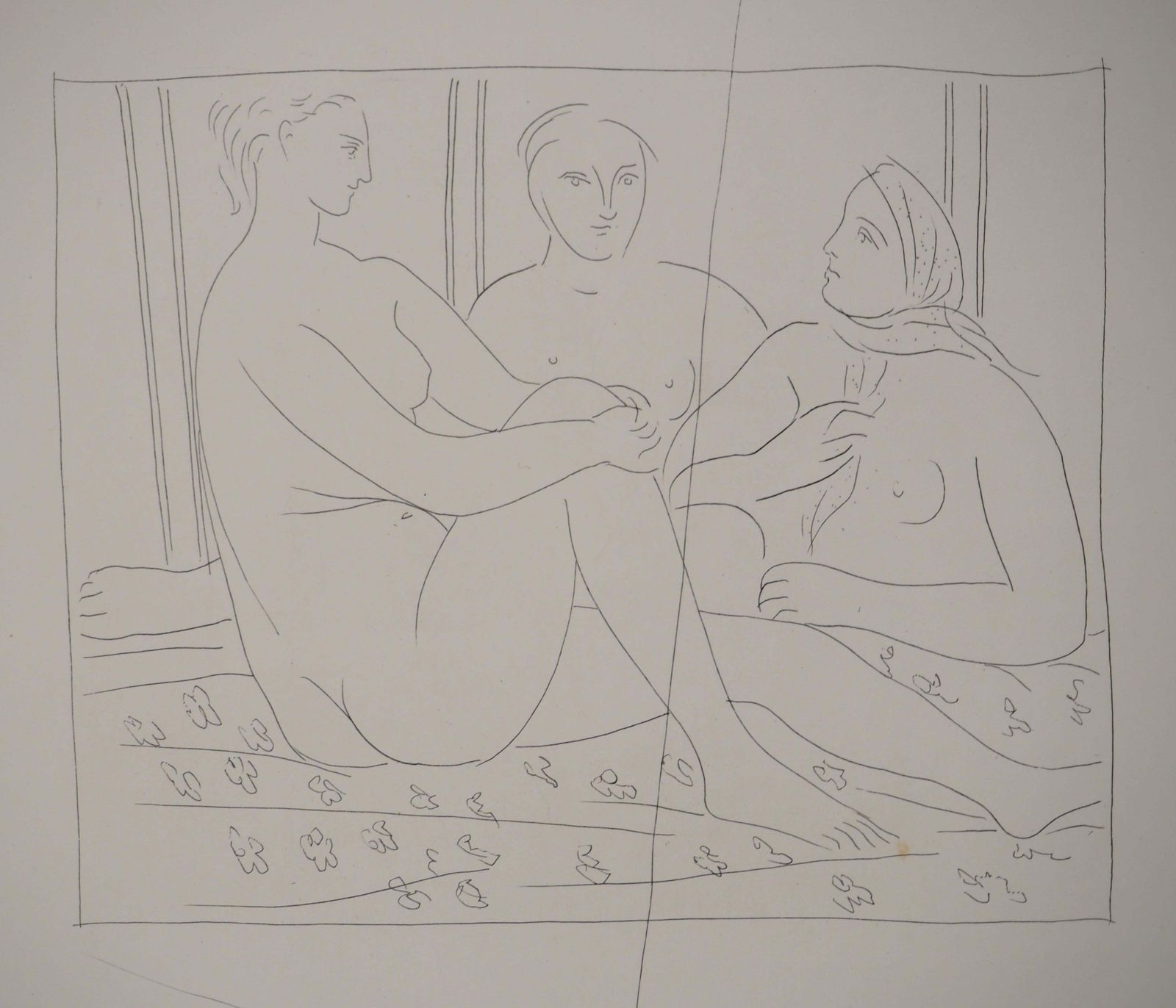 Pablo Picassométarmorphoses D'ovide, Three Naked Women   Original Etching (Baer #149)1936 photo Art
