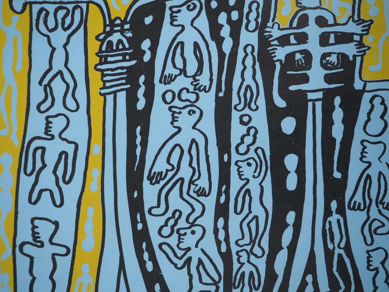 Yvon Taillandierthe Yellow Catitipède From Paris   Original Handsigned Screen Print photo buy