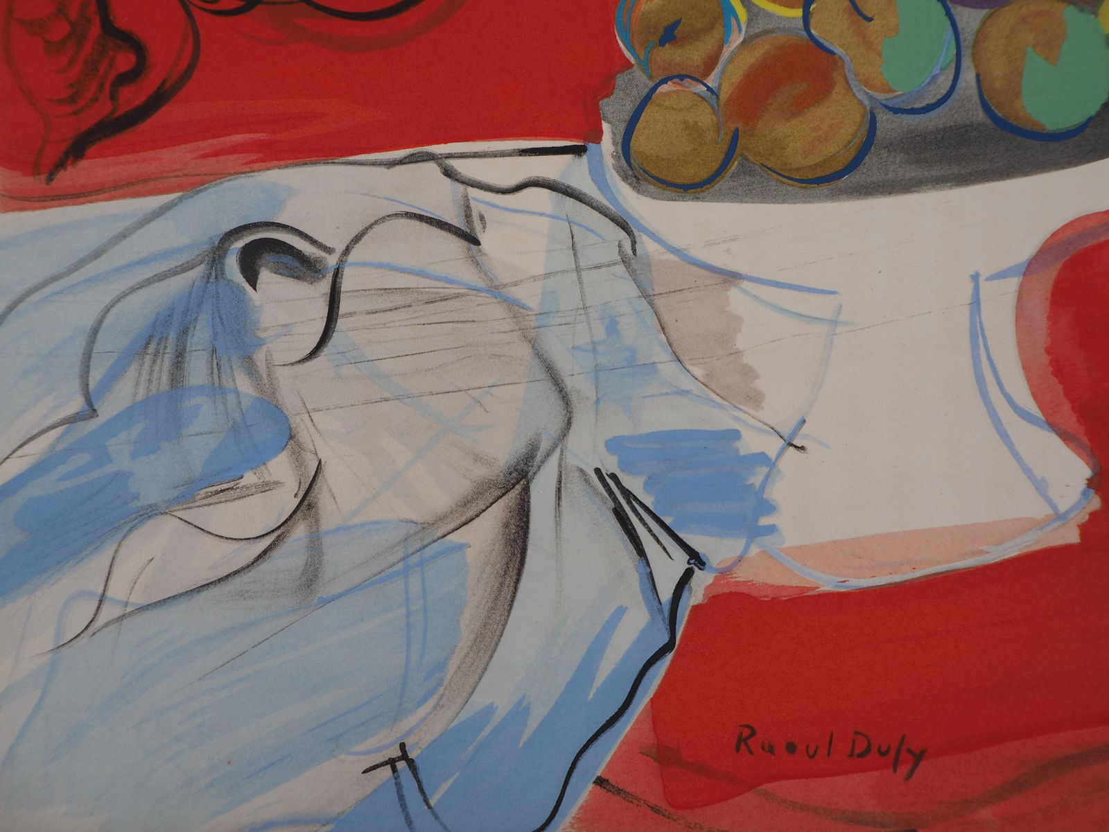 Raoul Dufystill Life With Fruits   Original Lithograph1953 photo vinterior