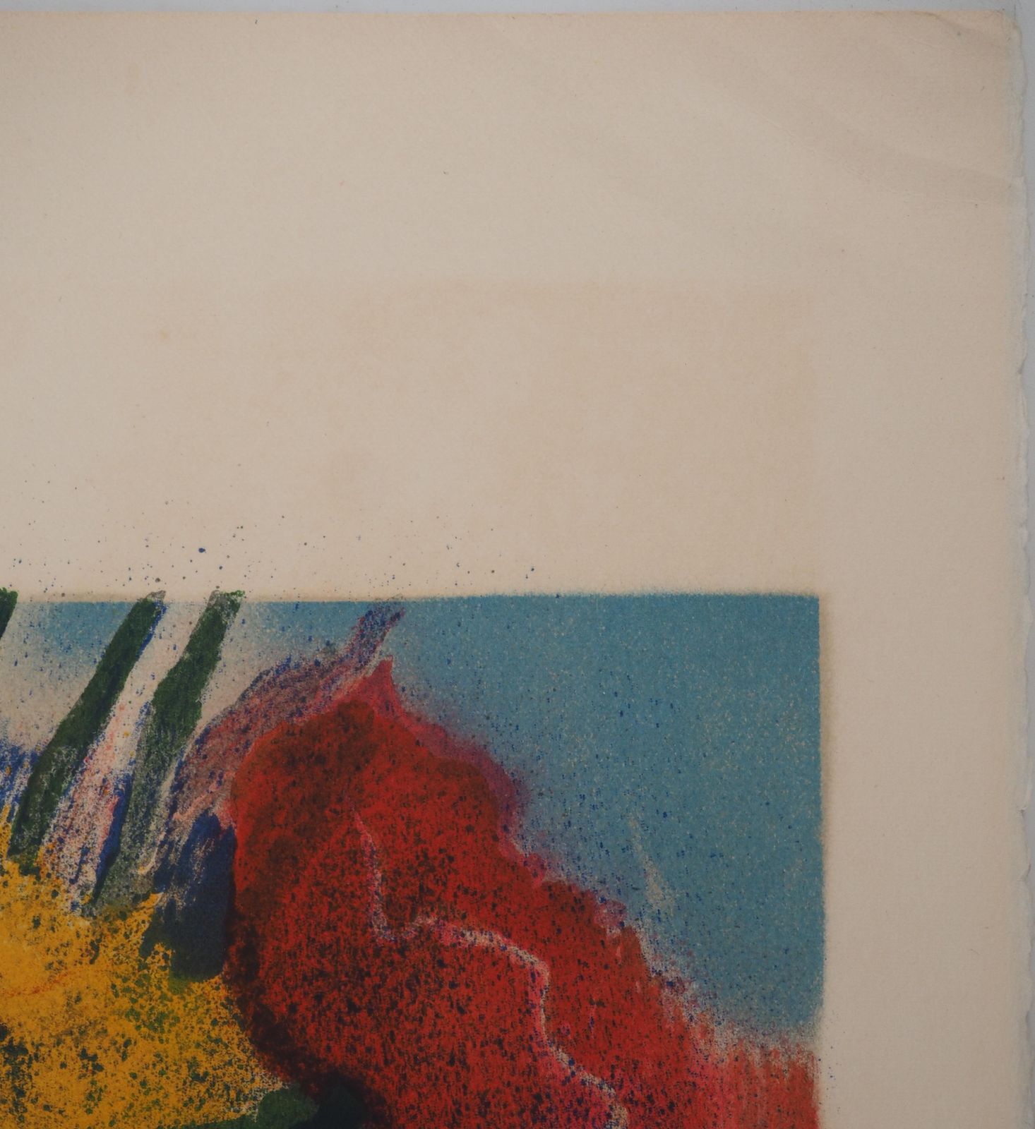 Pierre Garcia Fonsbasket Of Fruits And Bouquet Of Flowers   Original Lithograph, Signed photo 221.0