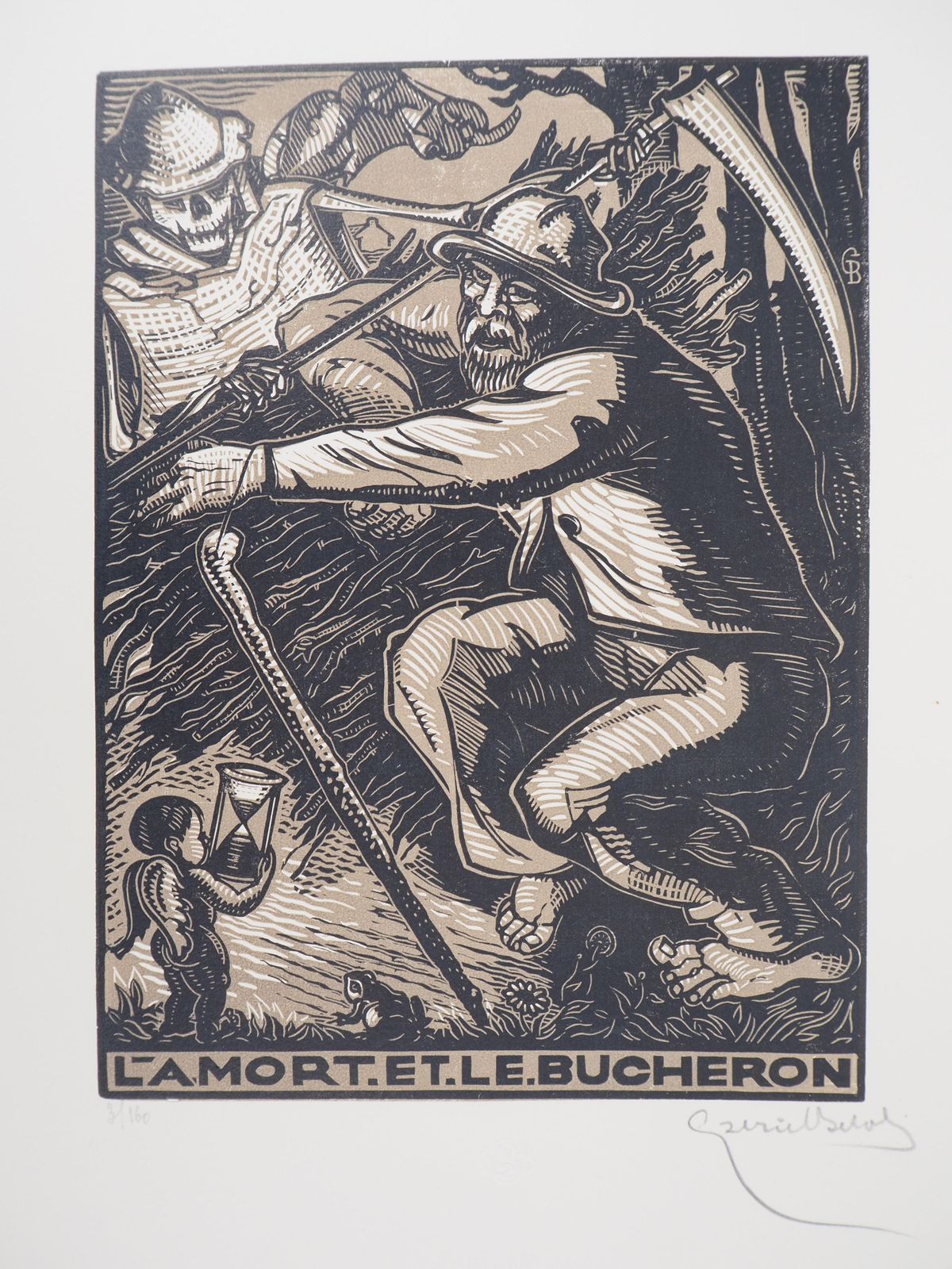 Gabriel Belotdeath And The Woodcutter   Original Wooodcut, Handsigned And Numbered / 1601925
