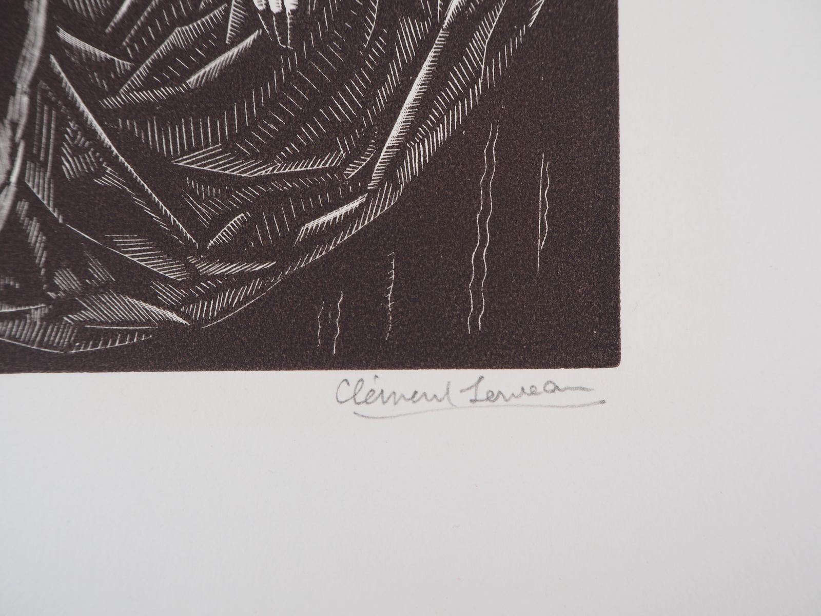 Henri Clement Serveaurest, Two Nudes With Greyhounds   Original Wooodcut, Handsigned & Numbered1929 photo buy