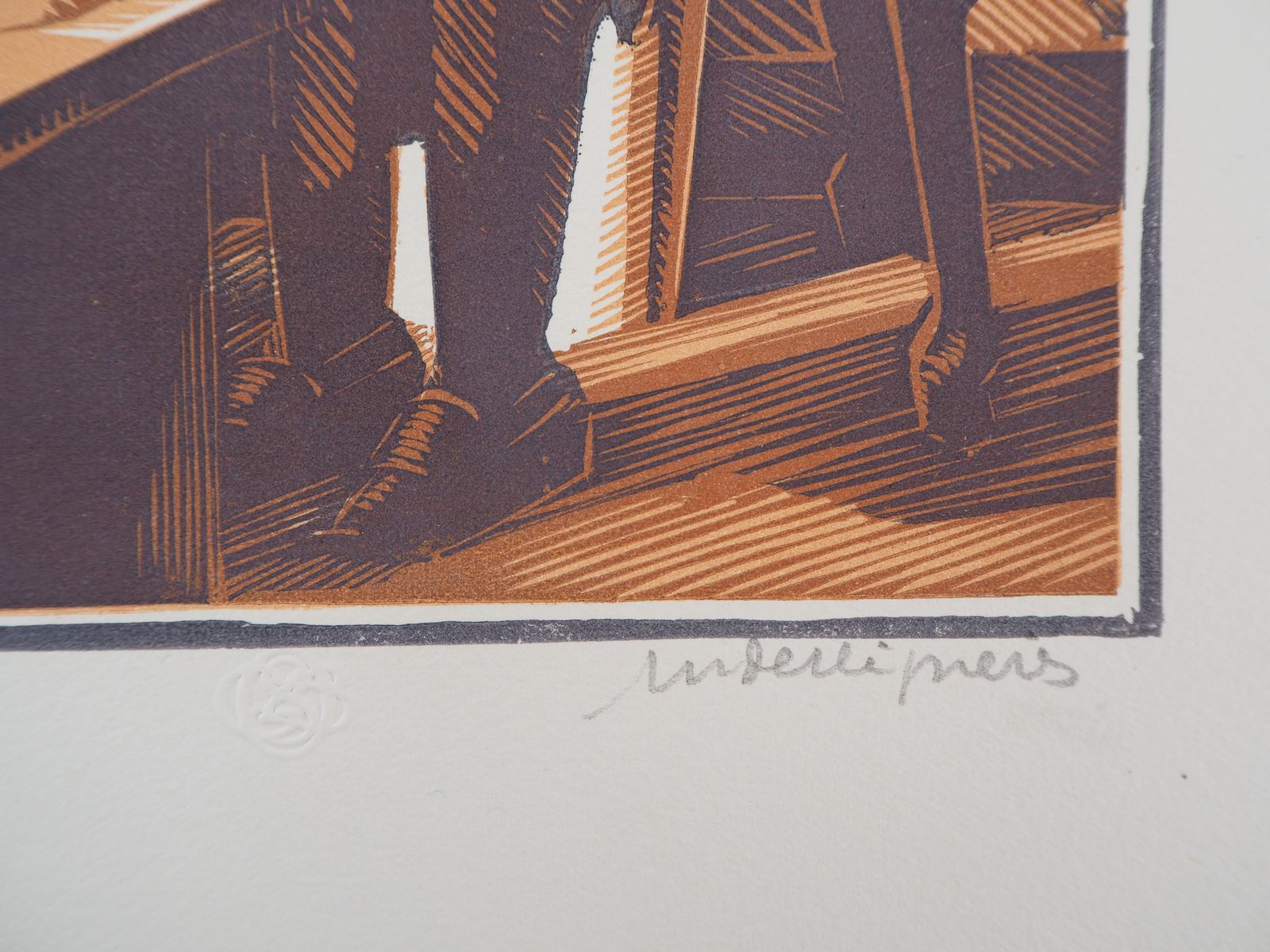 André Deslignieres Old Trades : Laundress   Original Wooodcut, Handsigned & Numbered /1601926 photo 173.0