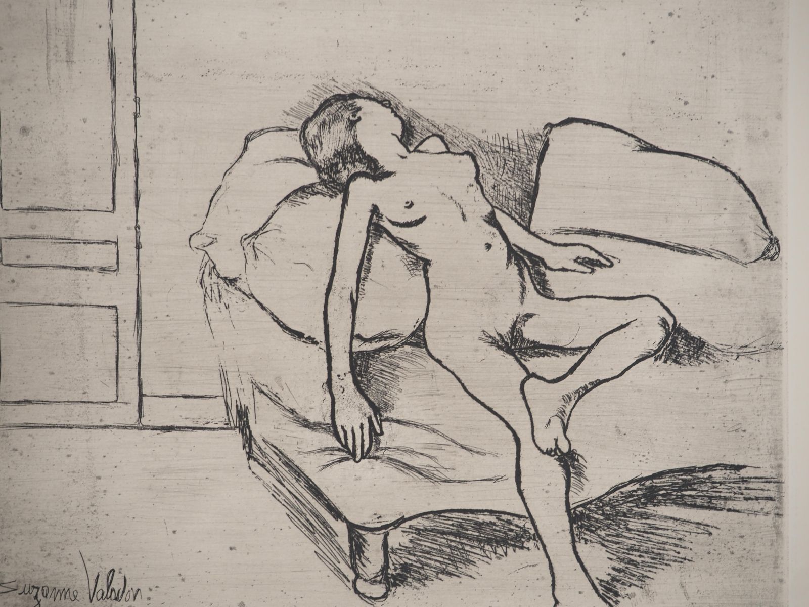 Suzanne Valadonwoman Naked On The Sofa    Original Etching Signed (Petrides #E4)1932 photo 2212.0
