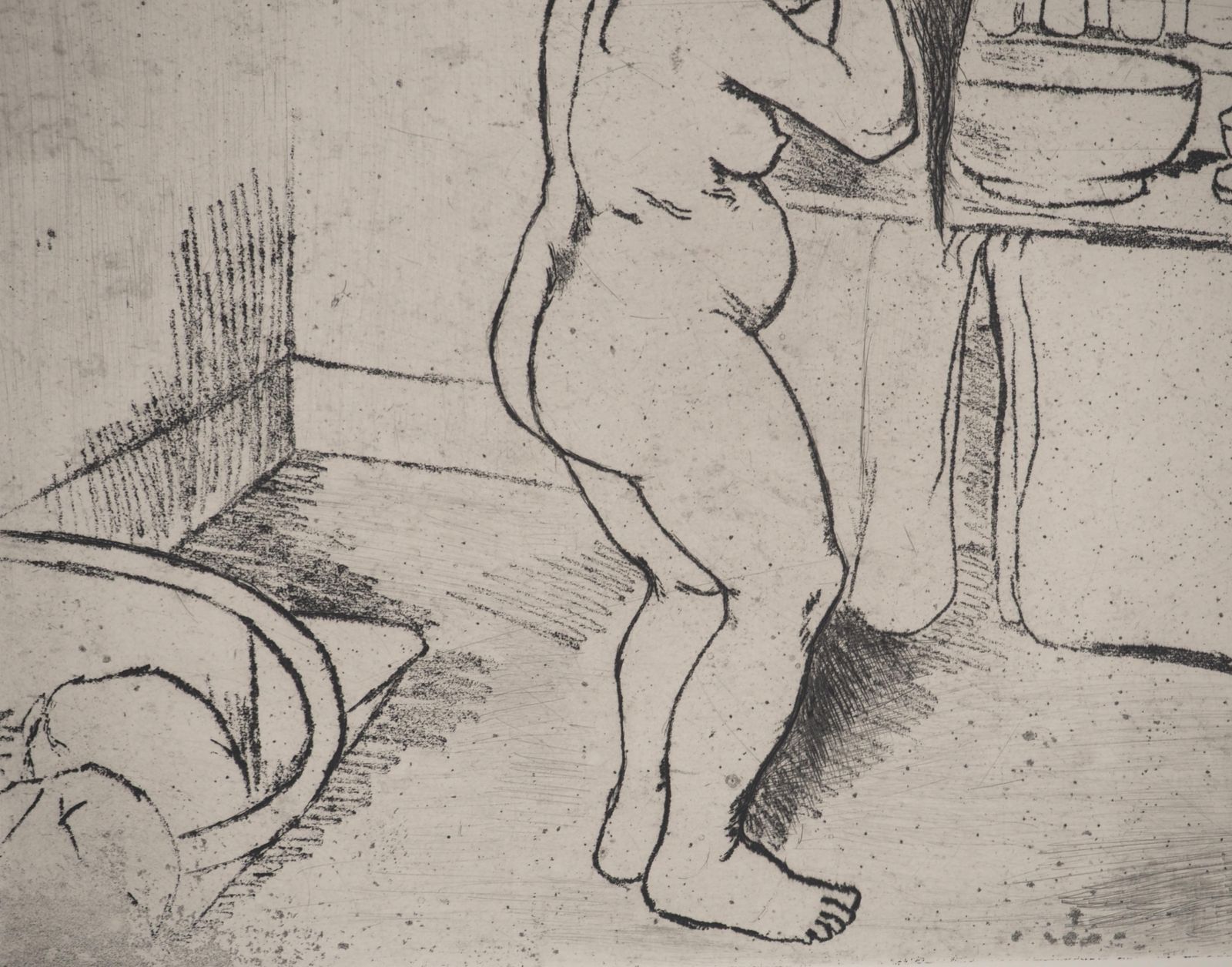 Suzanne Valadonnude Woman Doing Her Hair    Original Etching Signed (Petrides #E5)1932 photo buy