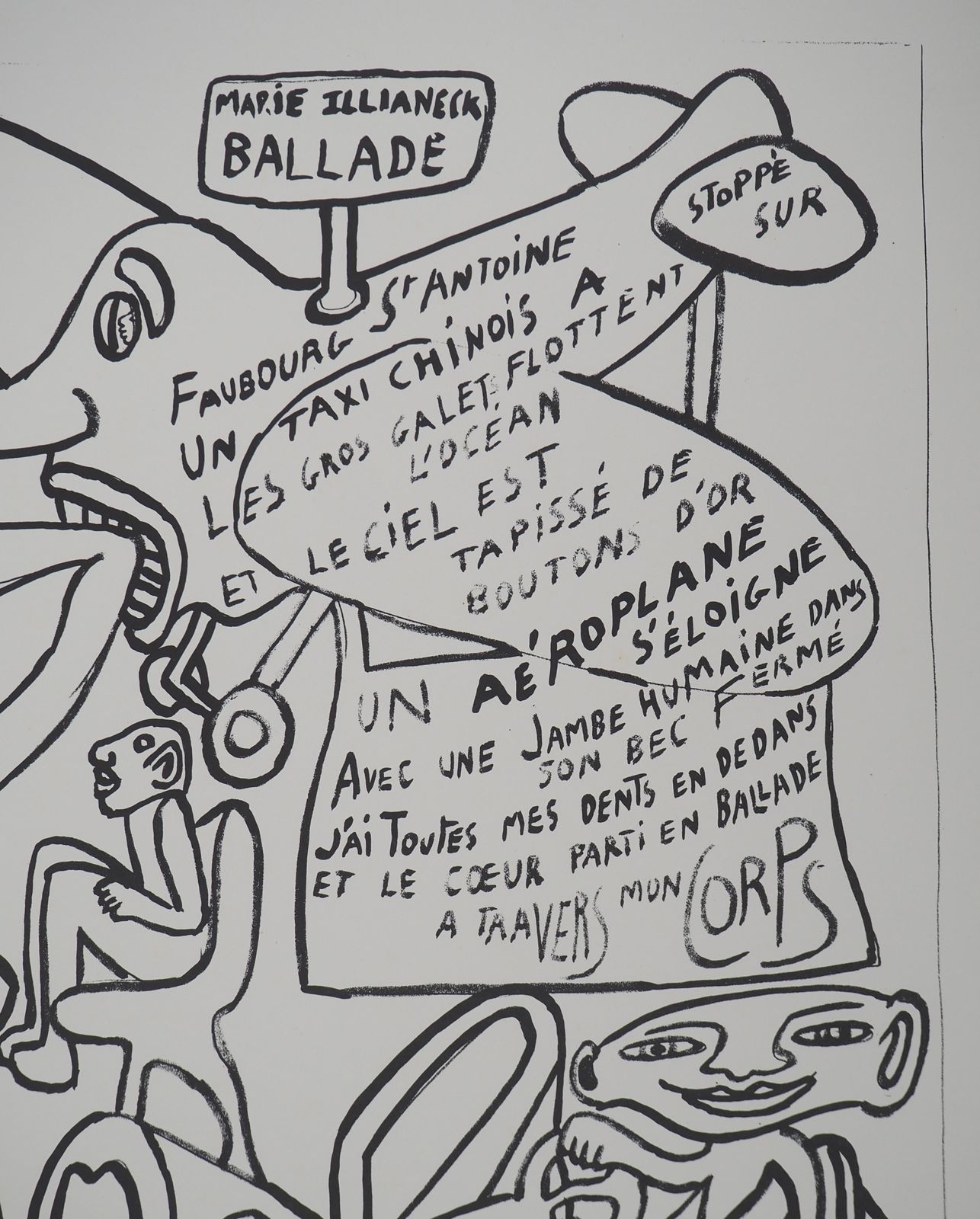 Yvon Taillandierthe Aeroplane, 1984   Original Handsigned Screen Print1984 photo 217.0
