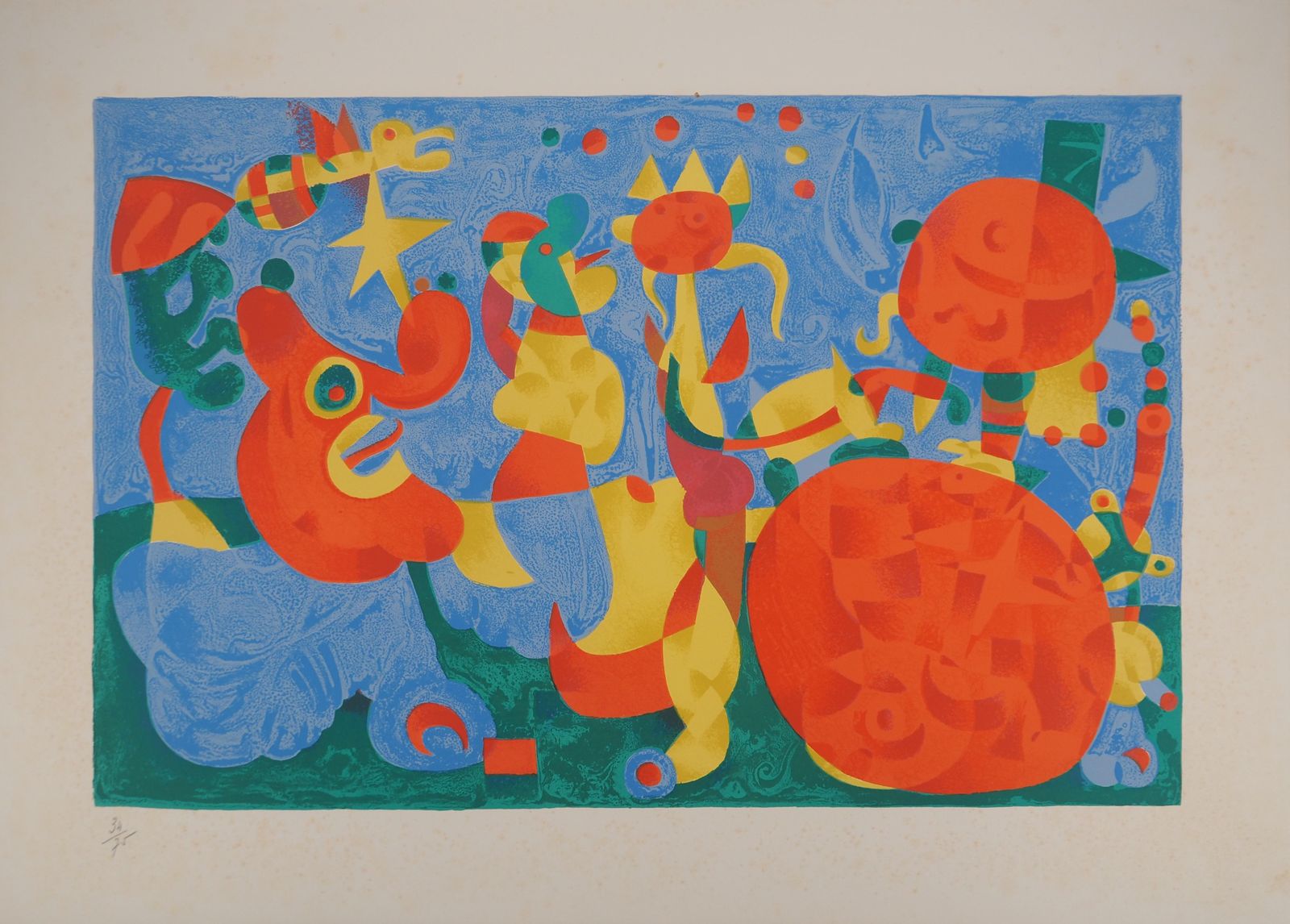 Joan Miróthe King's Feast, King Ubu   Original Lithograph (Maeght #399)1966 photo furniture