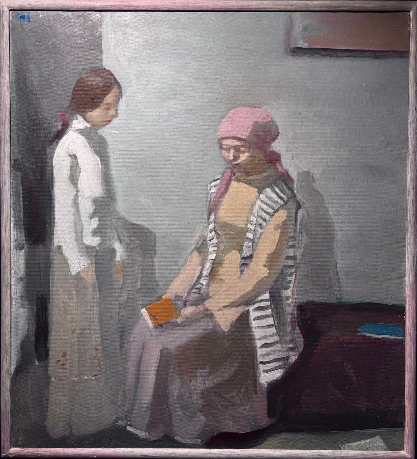 Igor Smekalov" Itratto Di Donna E Bambina" Olio Su Tela Cm. 92 X 100     20092009