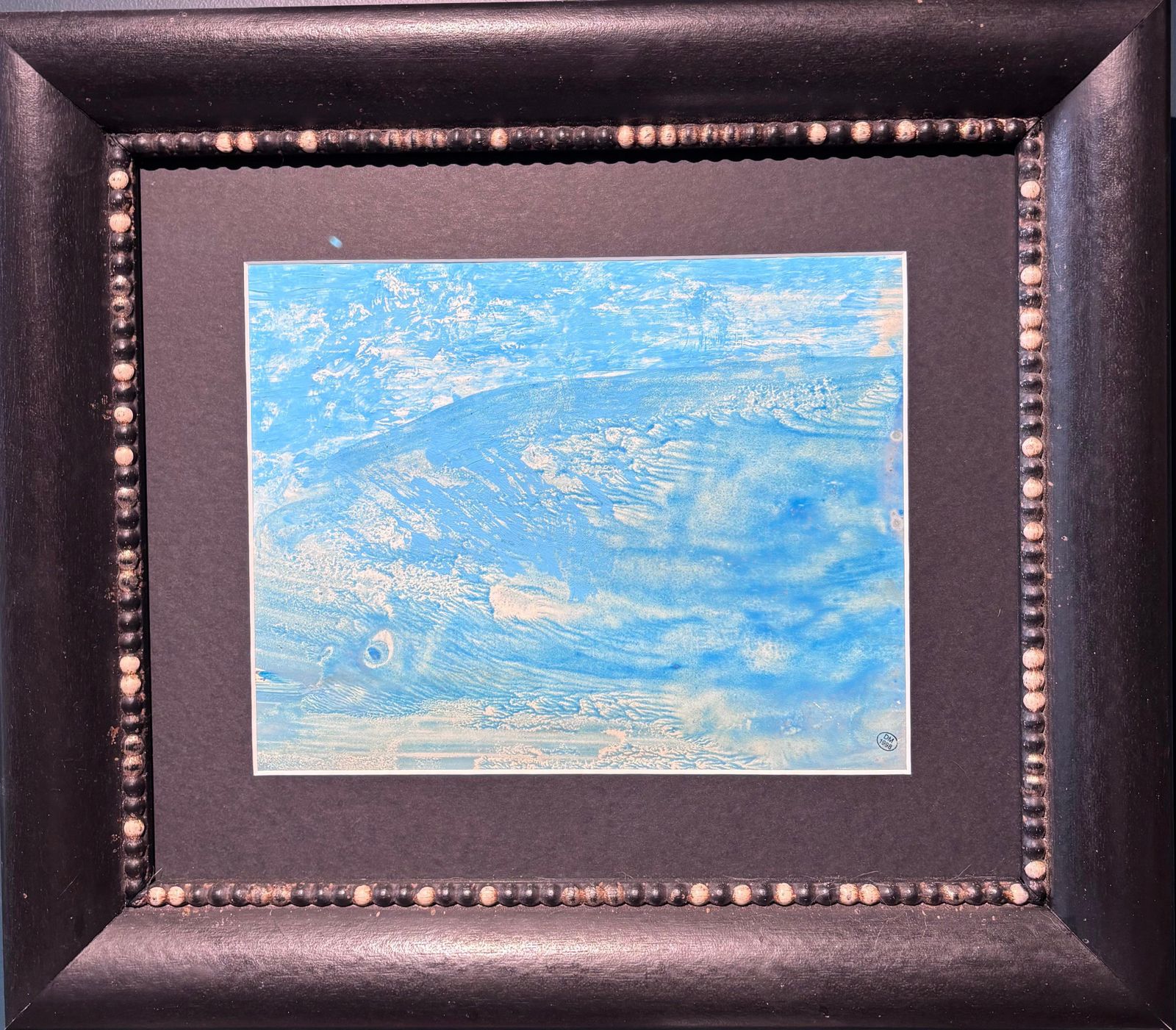Dora Maar"Composizione Astratta Turchese" Olio Su Carta Cm. 26 X 20 1950 Ca1950