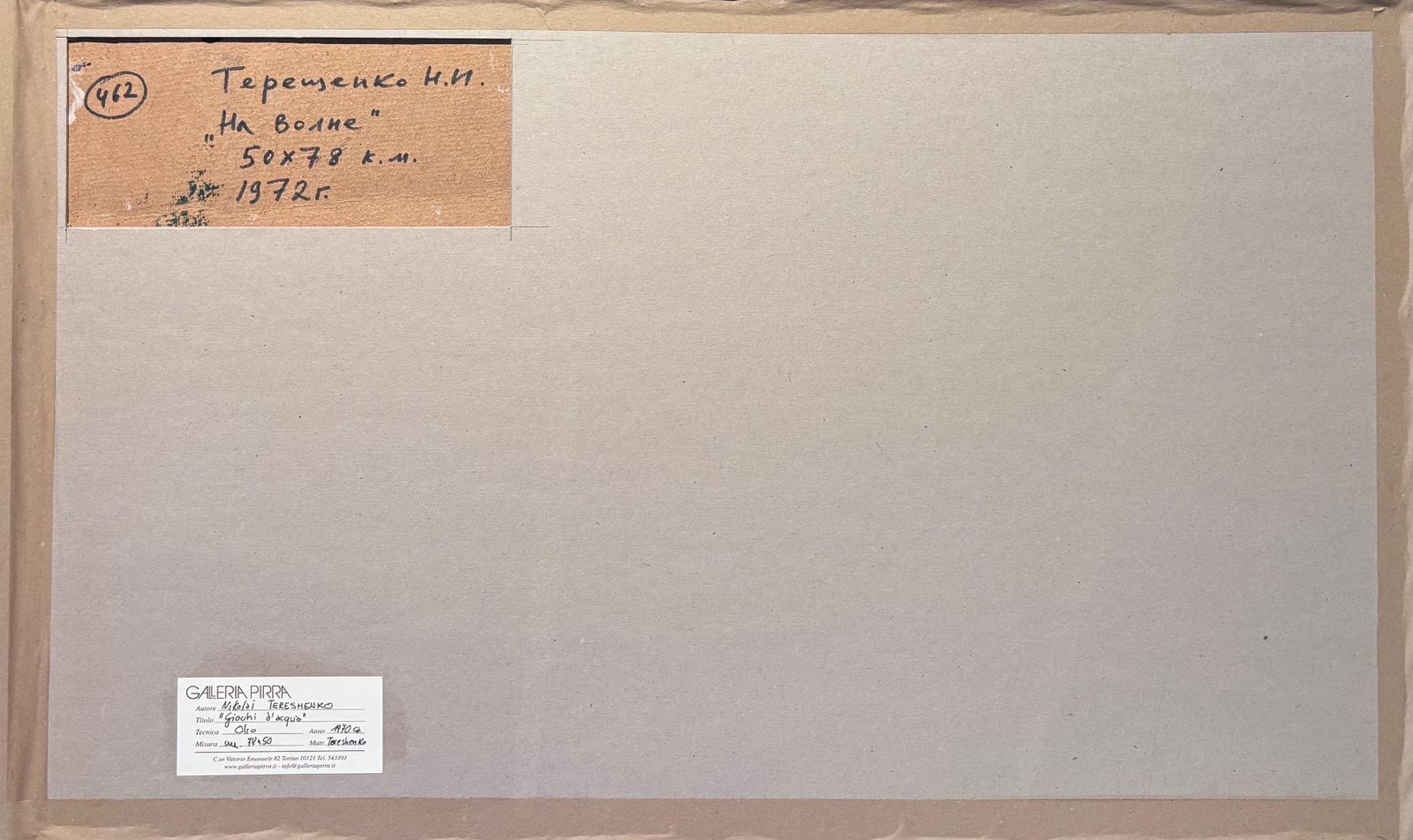 Nikolaj Ivanovic Teresenko"Giochi D'acqua" Olio Su Cartone Cm. 78 X 50 1970 photo vinterior