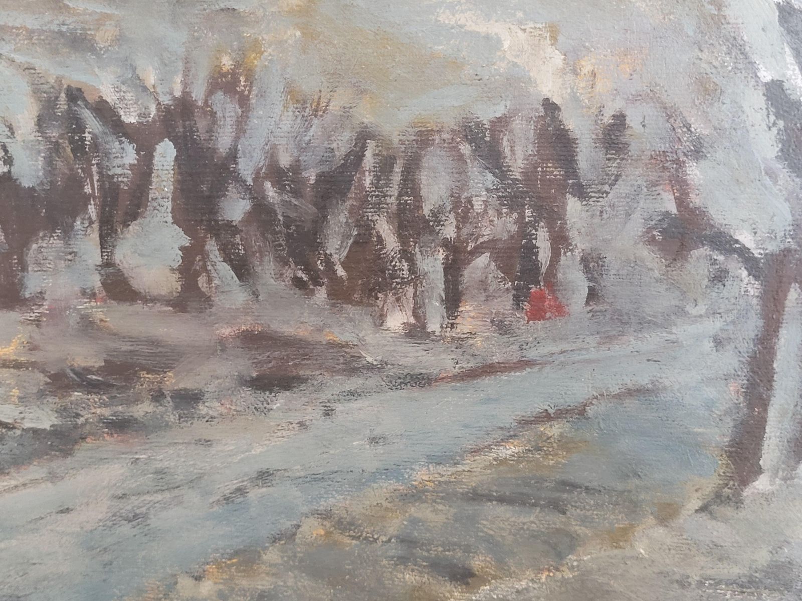 French Mountain Landscape Oil On Canvas. St Victoire At Twilight.. photo vinterior